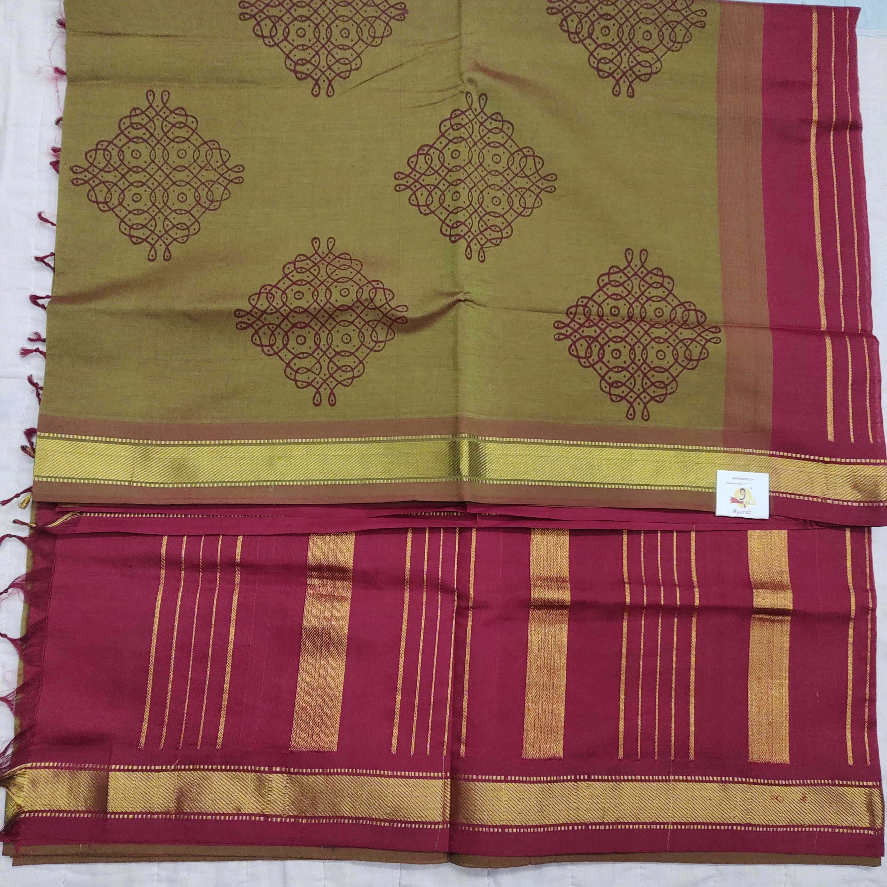 Semi silk cotton printed 6Yards