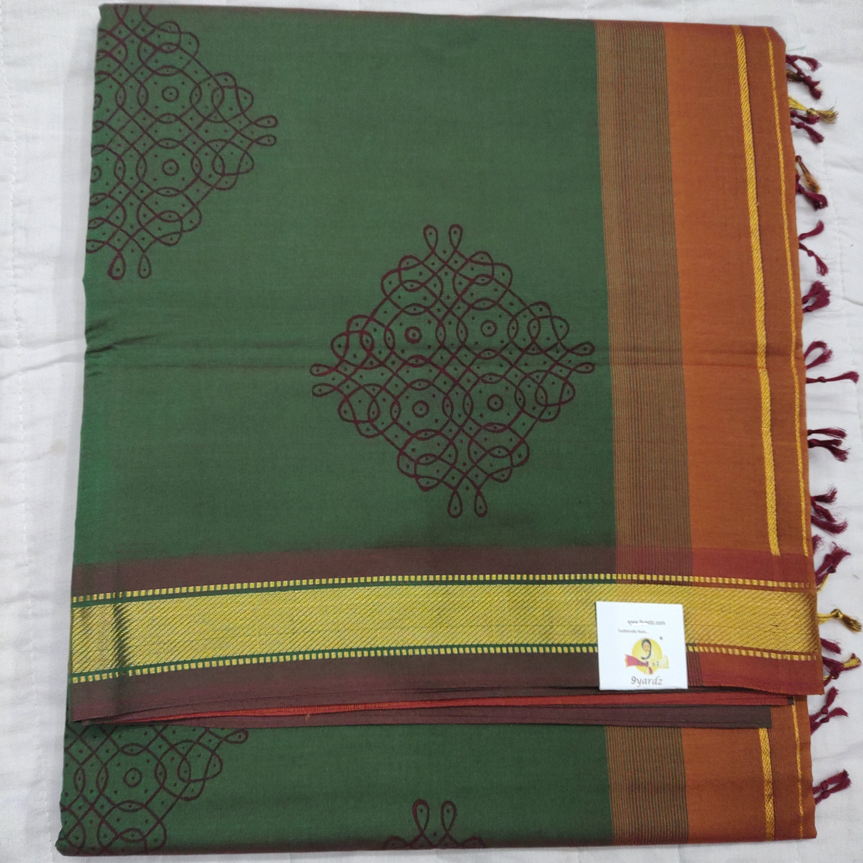 Semi silk cotton printed 6Yards