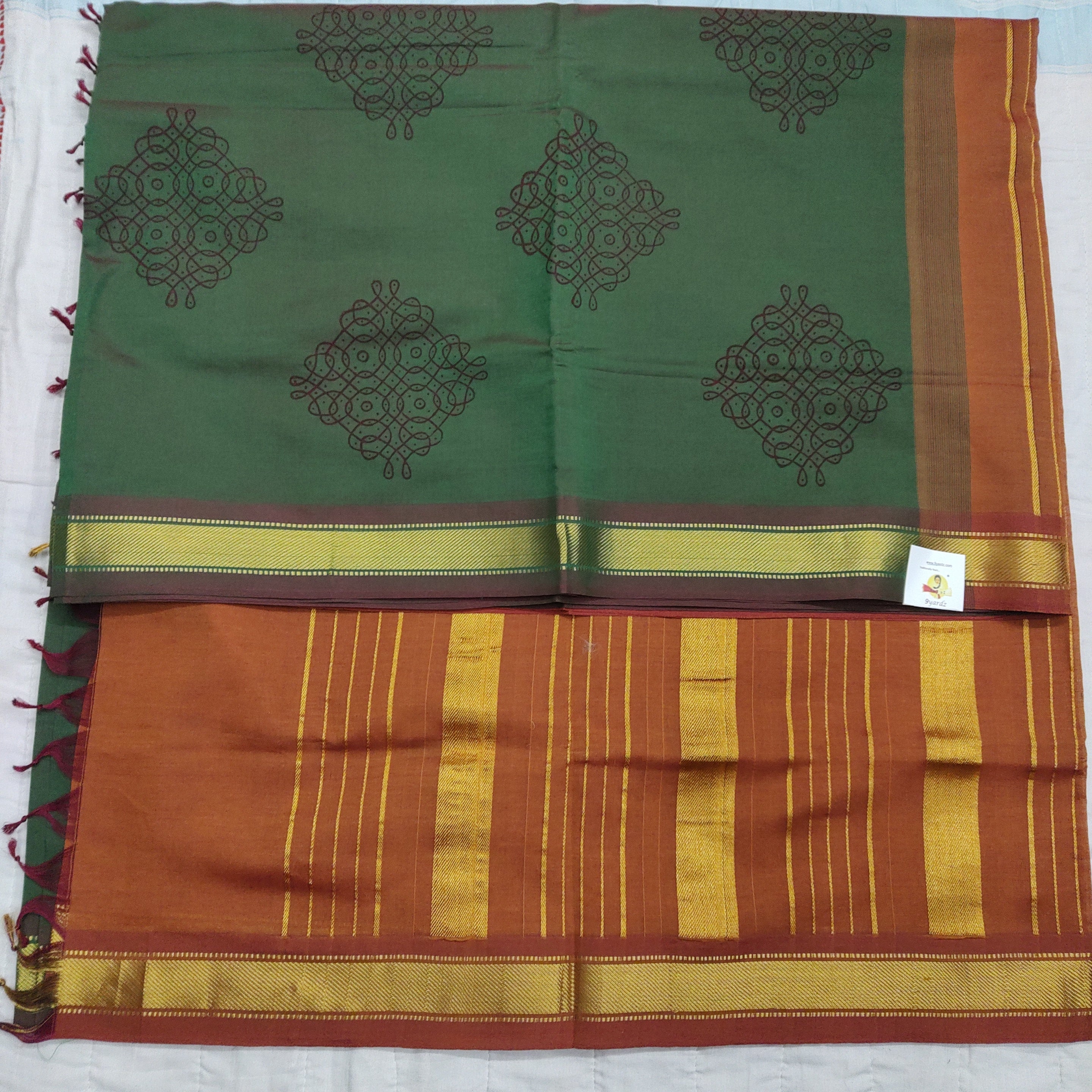 Semi silk cotton printed 6Yards
