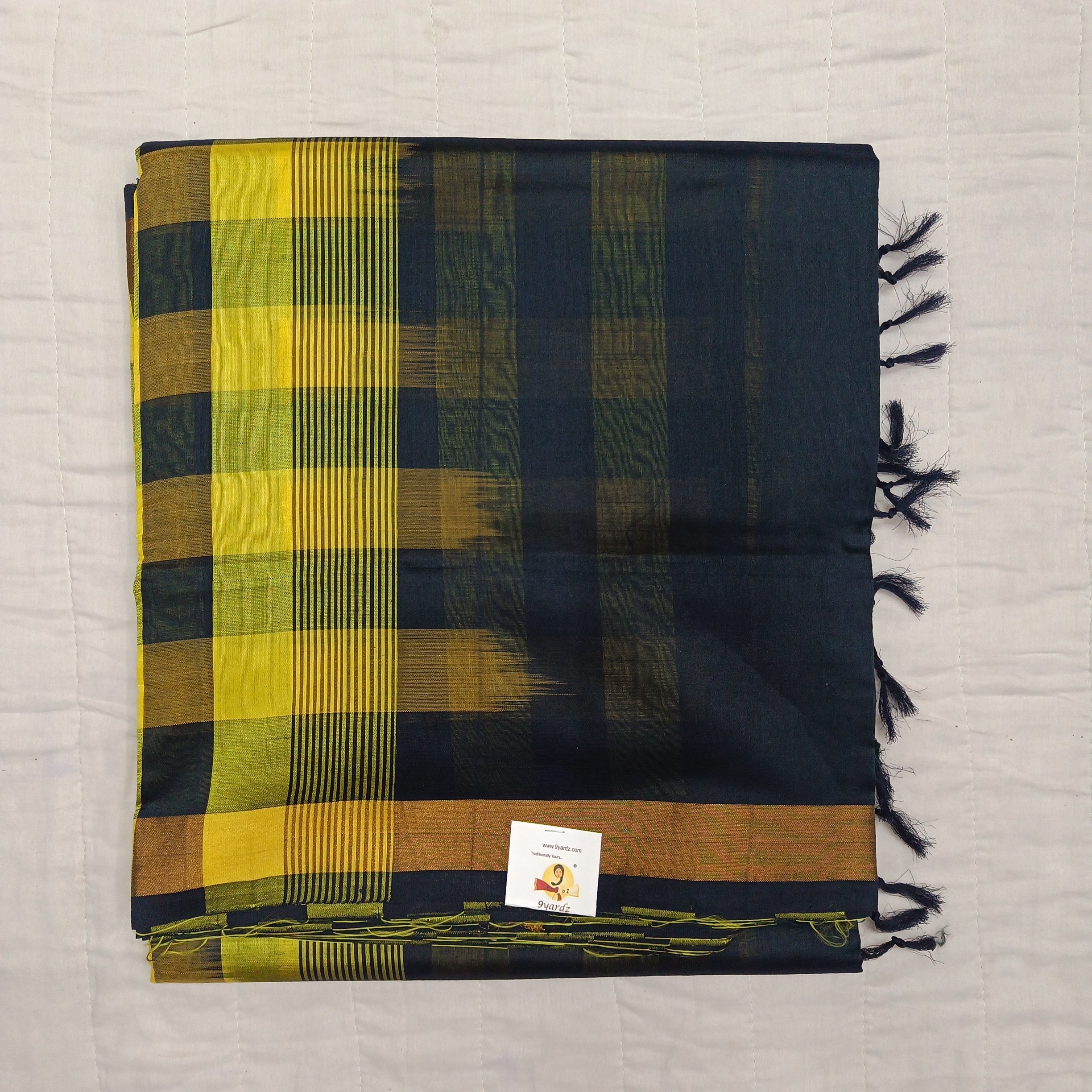 Semi silk cotton checked 6Yards
