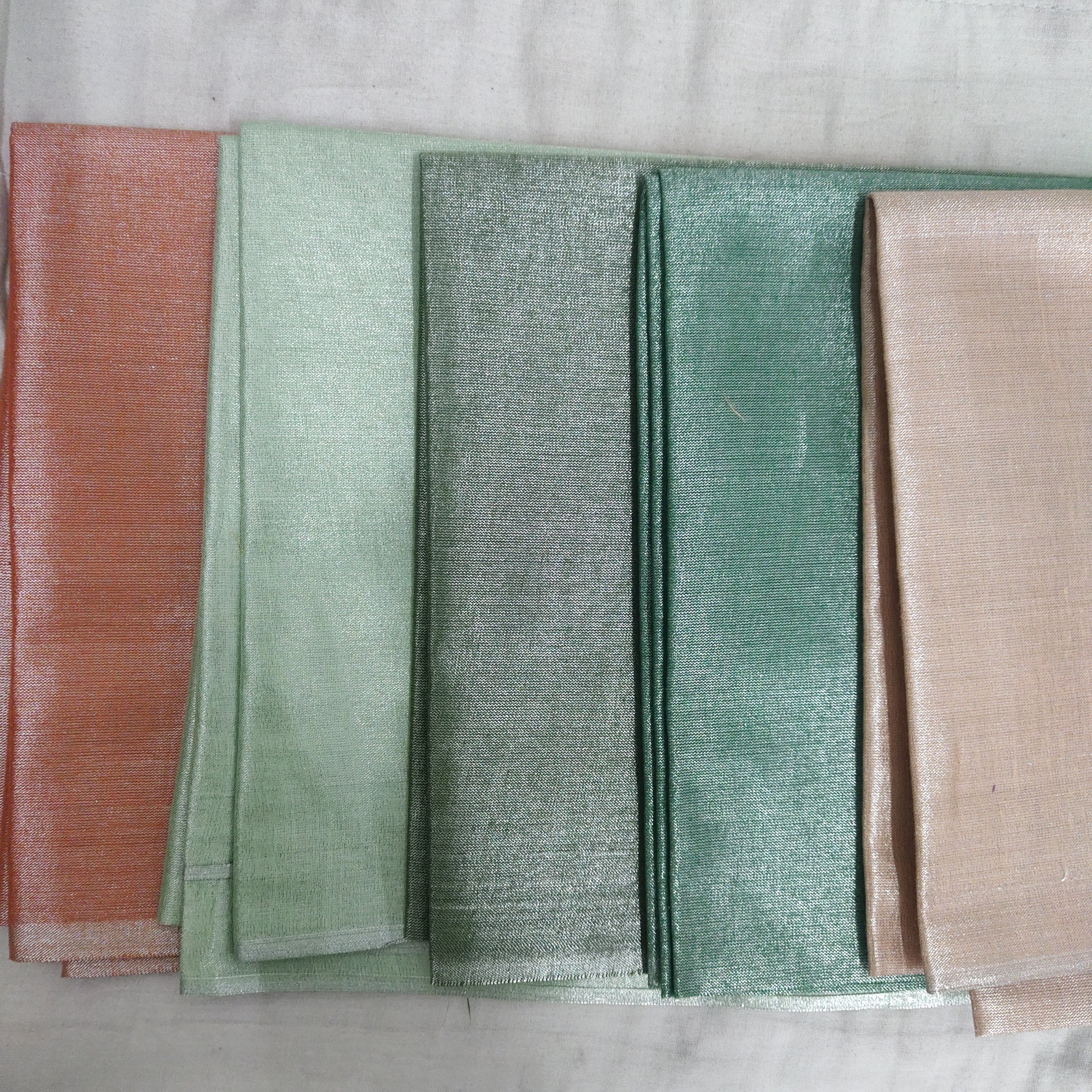 Plain Tissue blouse bits with silver finish