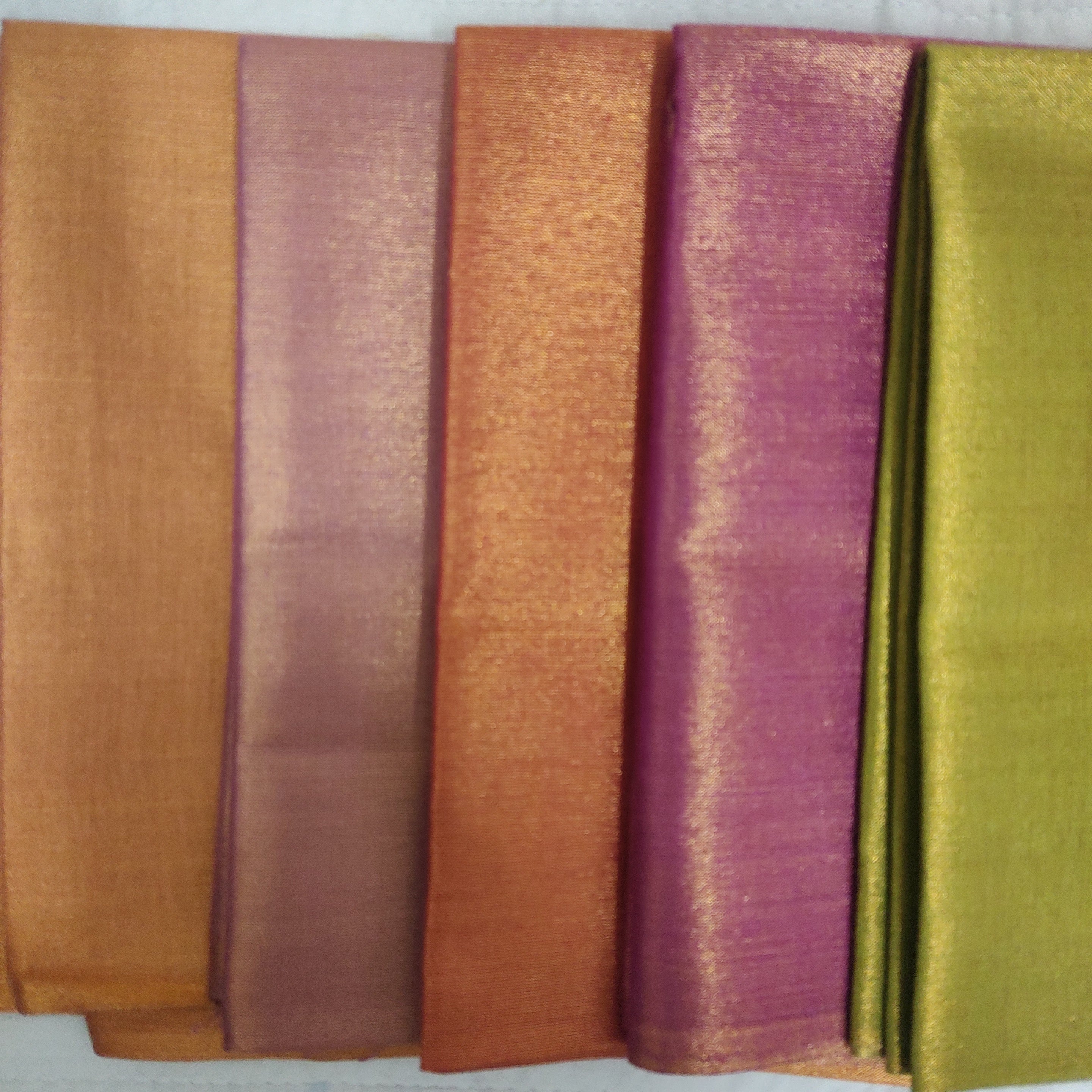 Plain Tissue blouse bits with gold finish