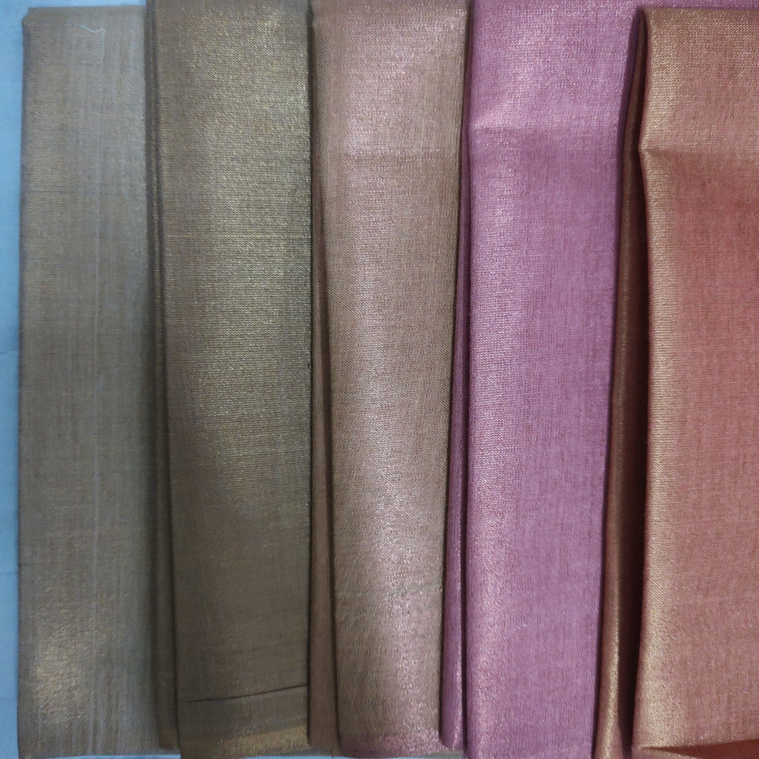 Plain Tissue blouse bits with gold finish