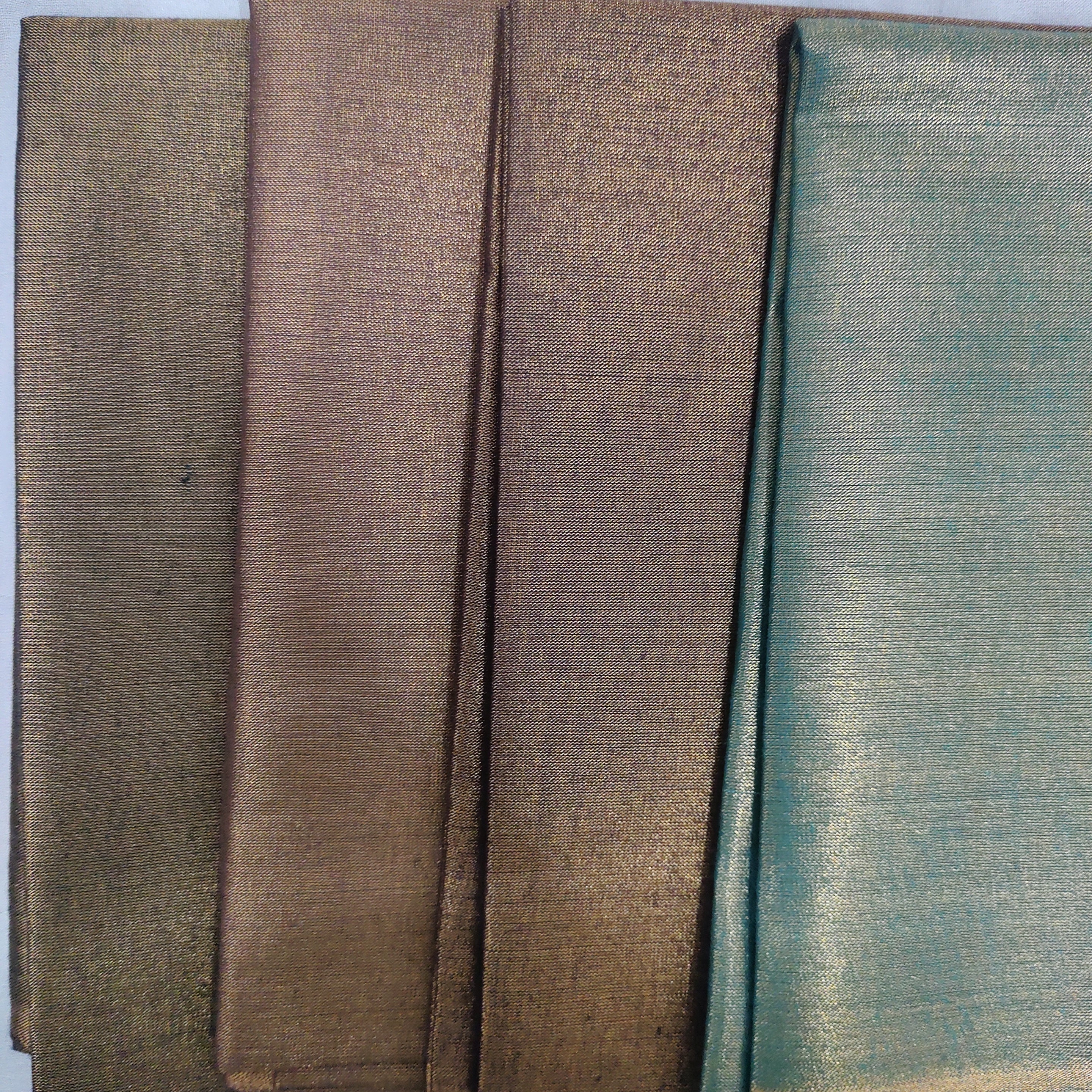 Plain Tissue blouse bits with gold finish