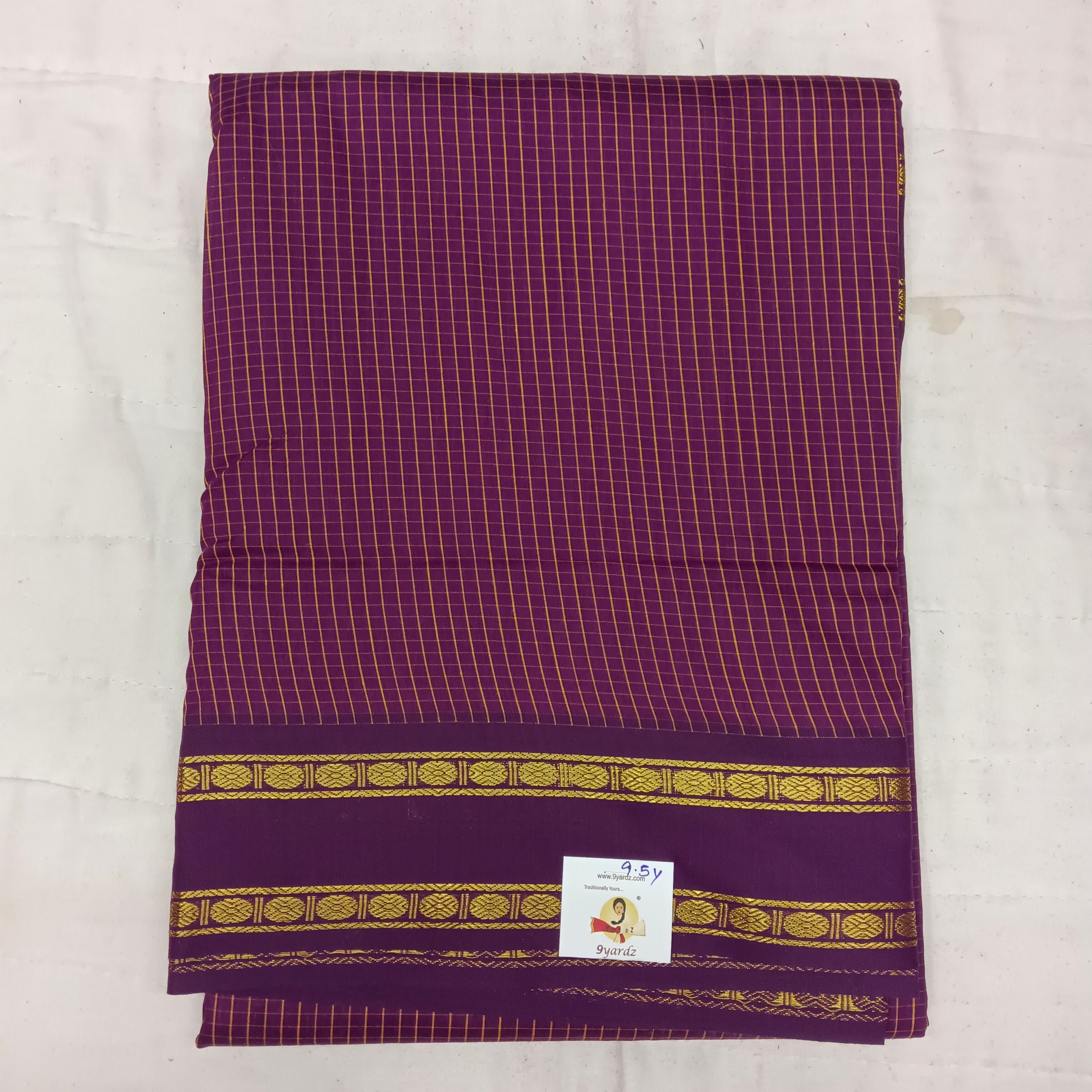 Poly silk 9.5yards madisar checked