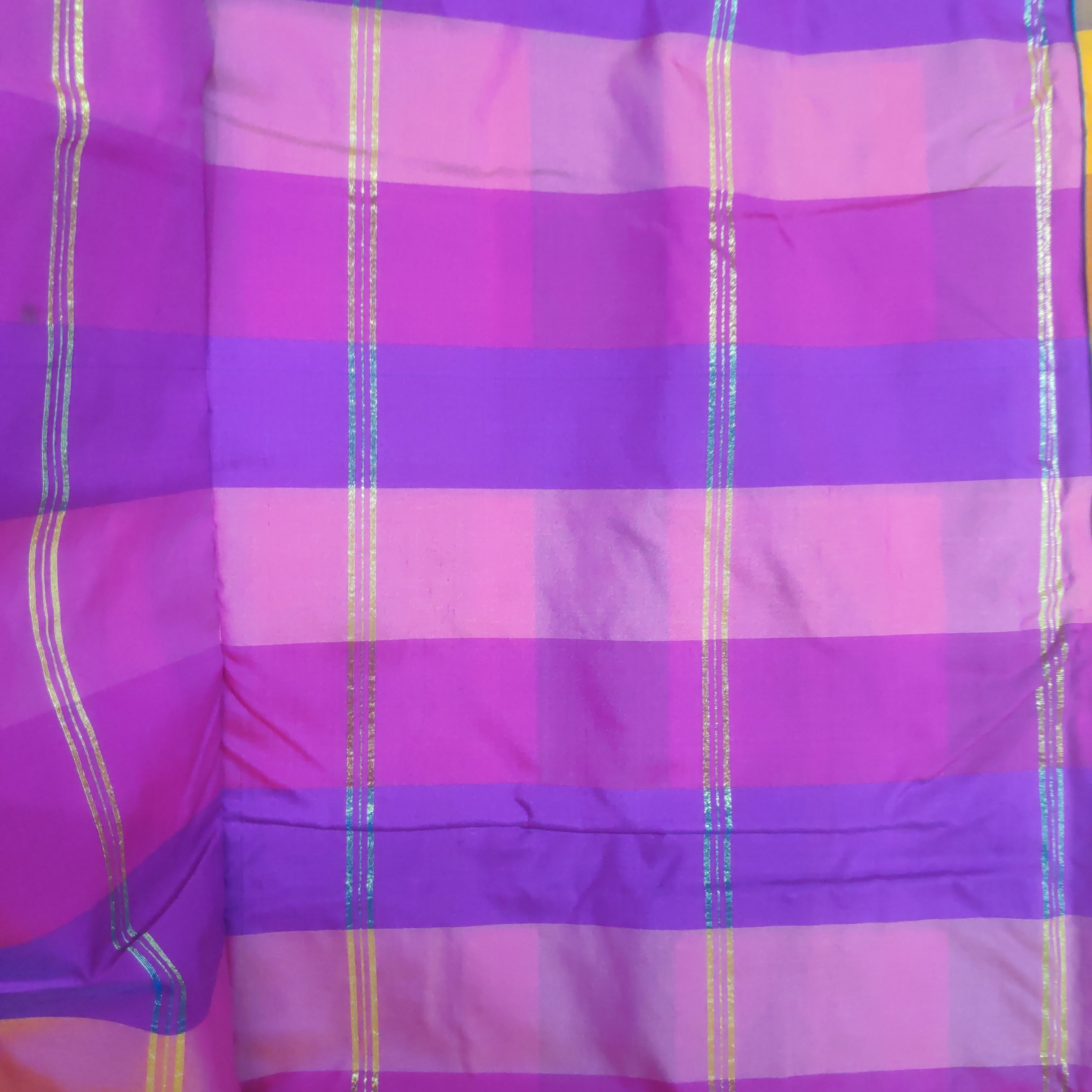 Poly silk 9.5yards madisar checked