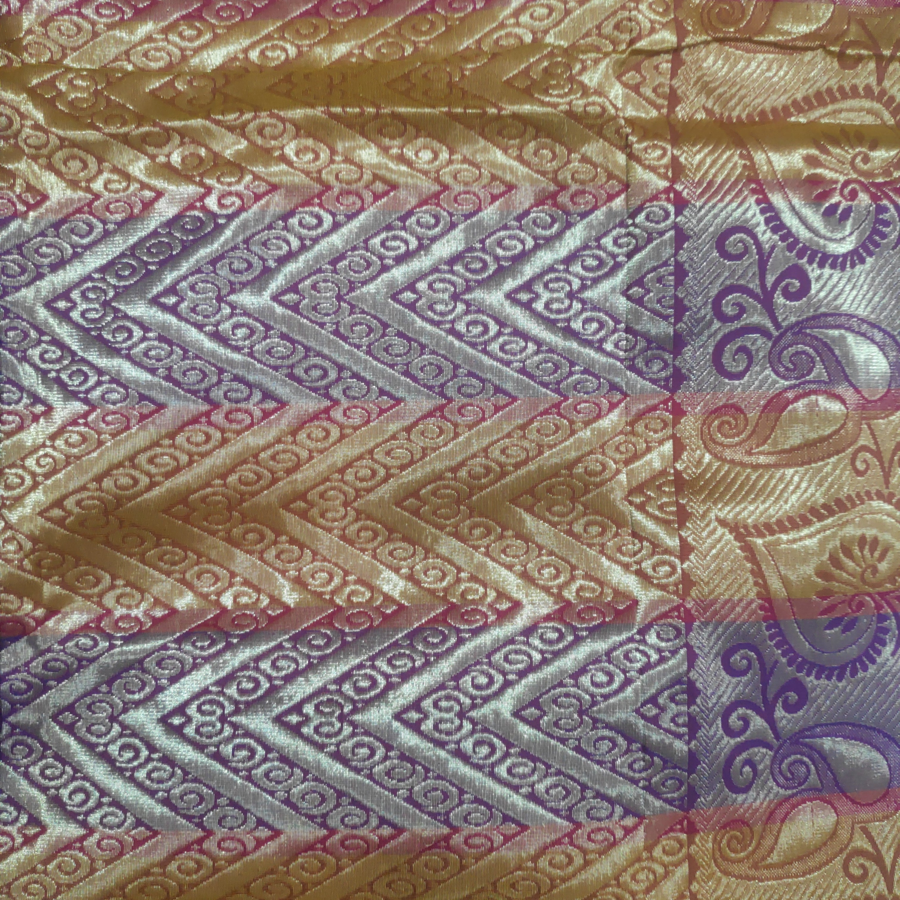 Poly silk 9.5yards madisar checked