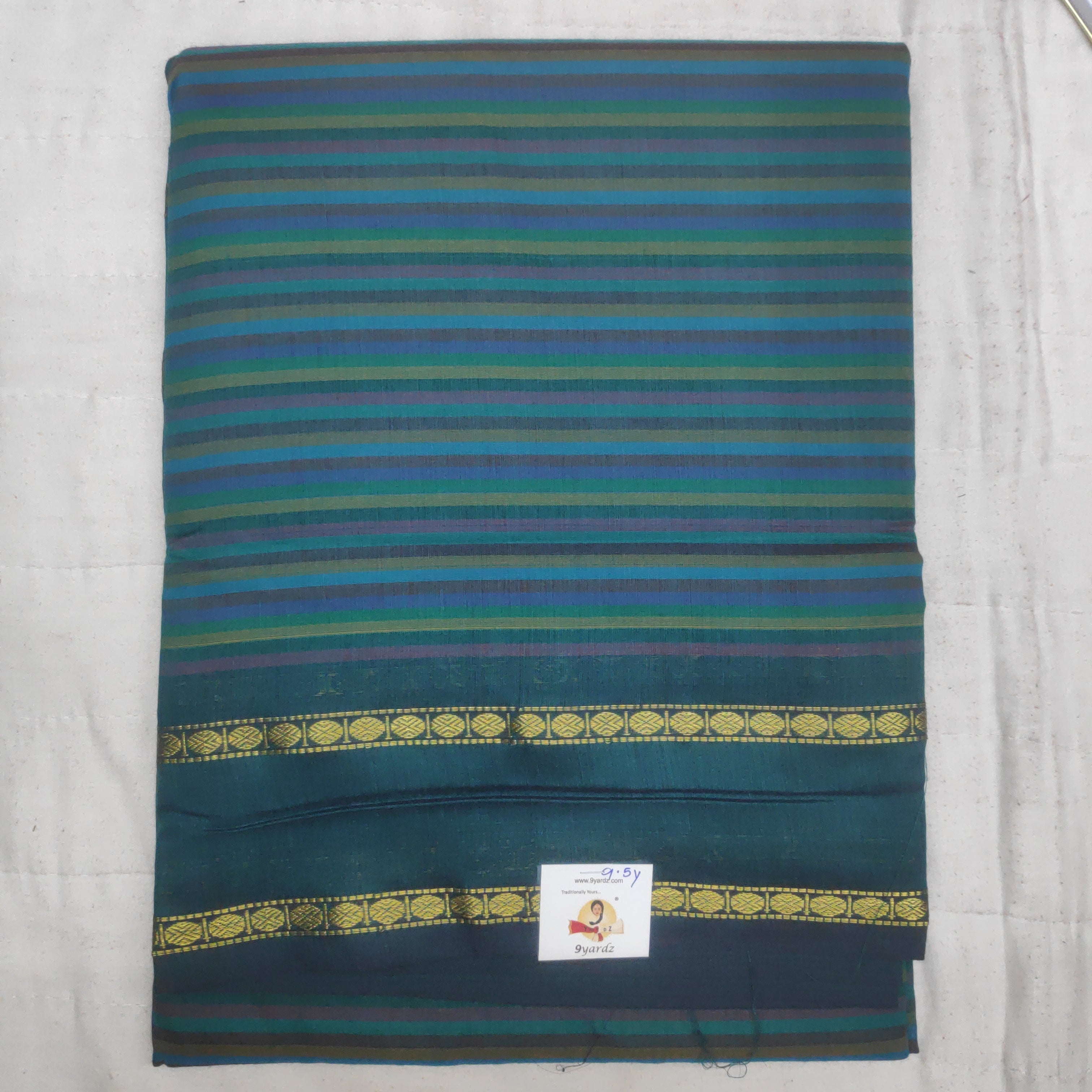 Poly silk 9.5yards madisar striped