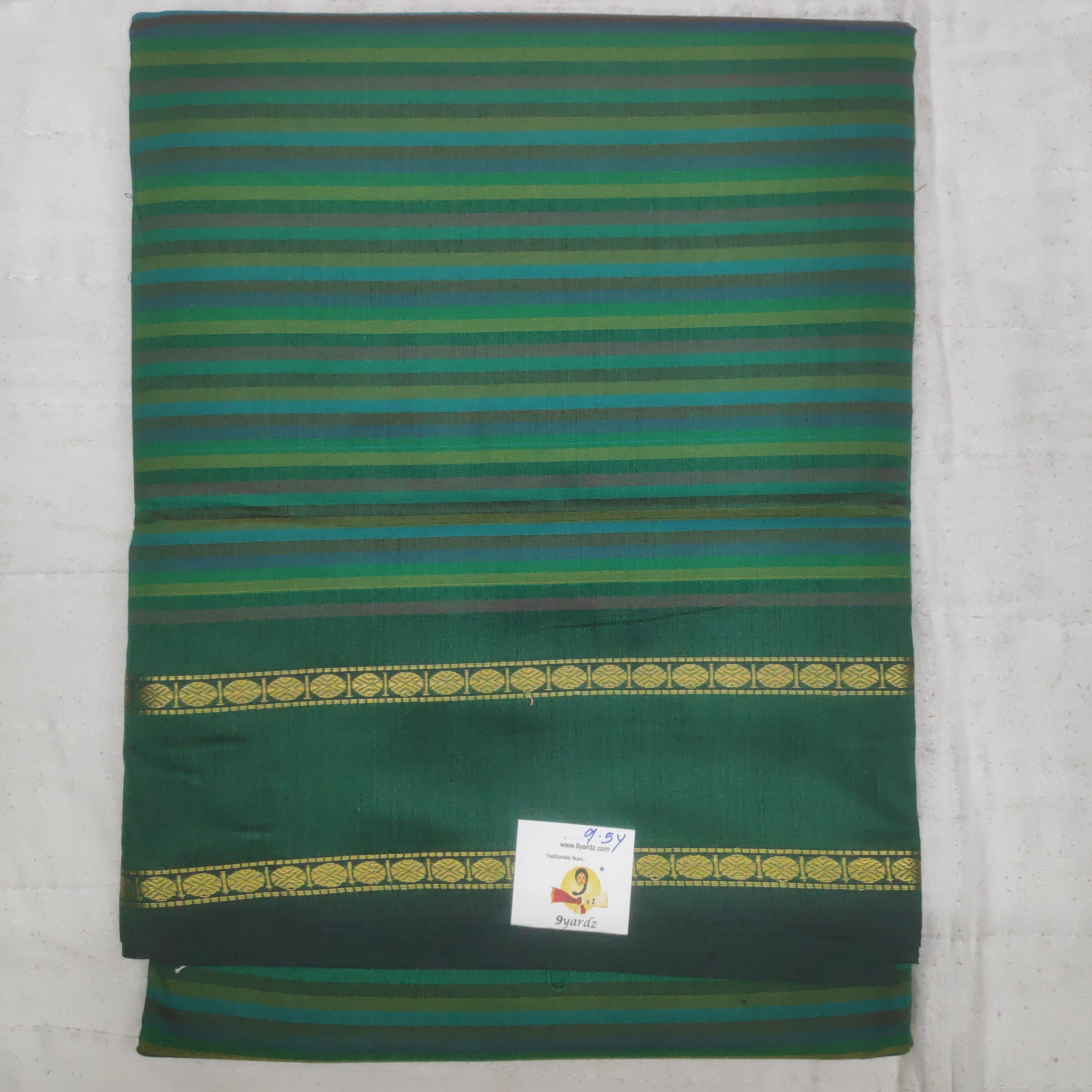 Poly silk 9.5yards madisar striped