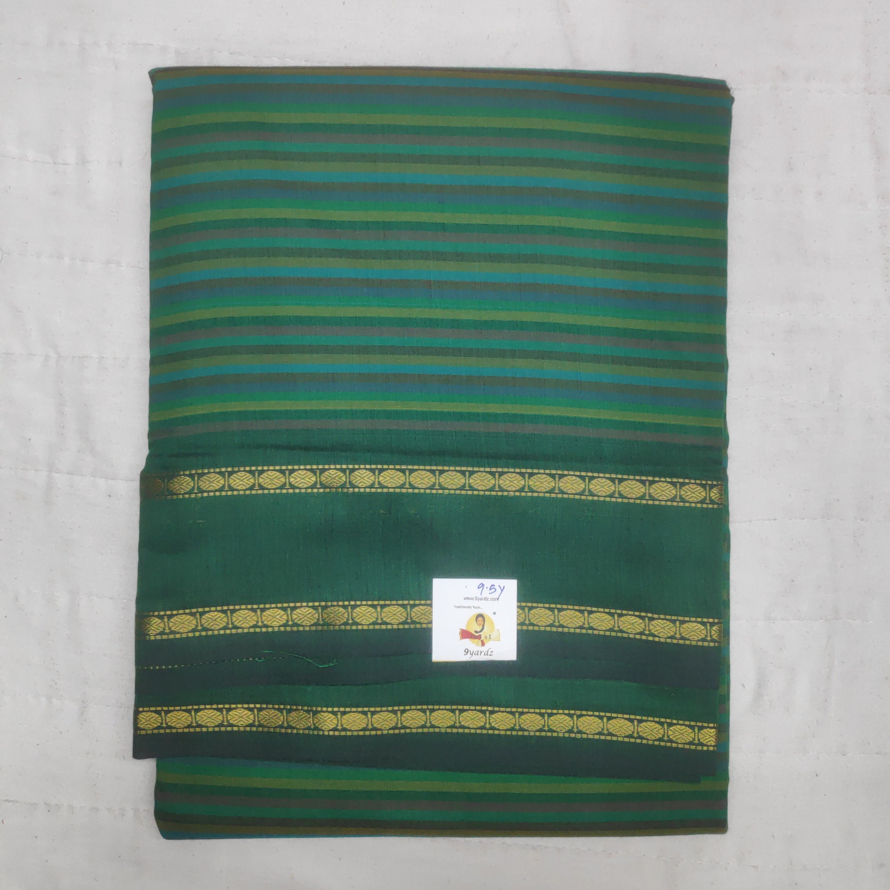 Poly silk 9.5yards madisar striped