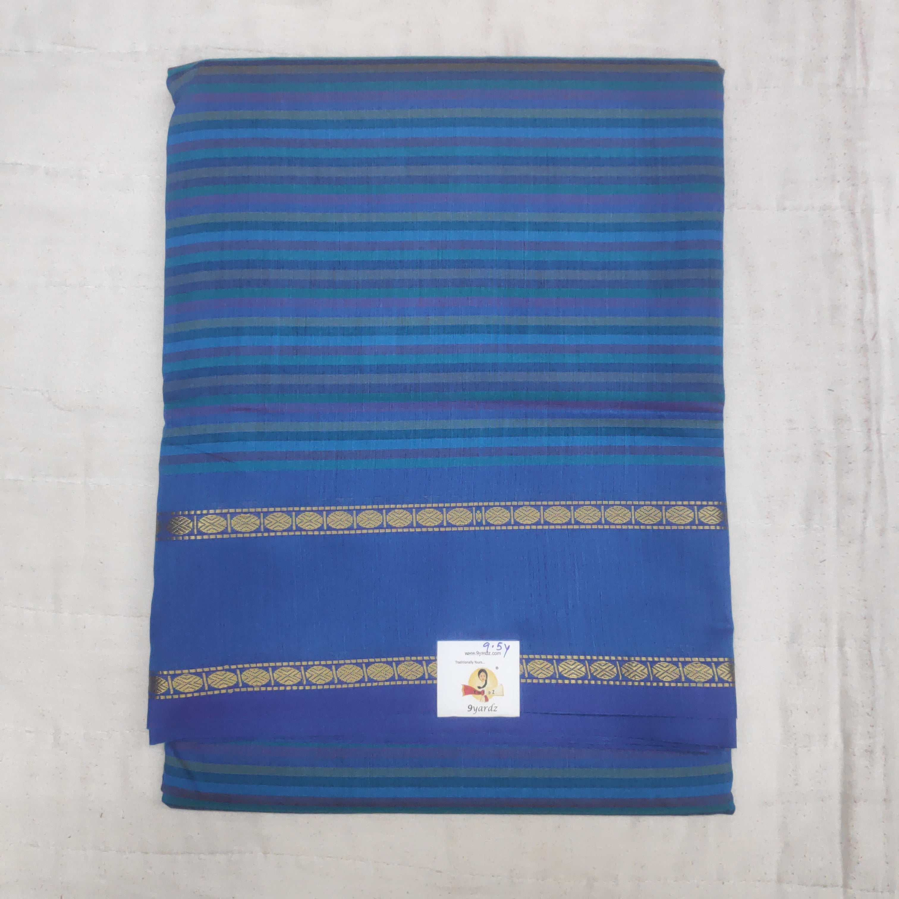 Poly silk 9.5yards madisar striped