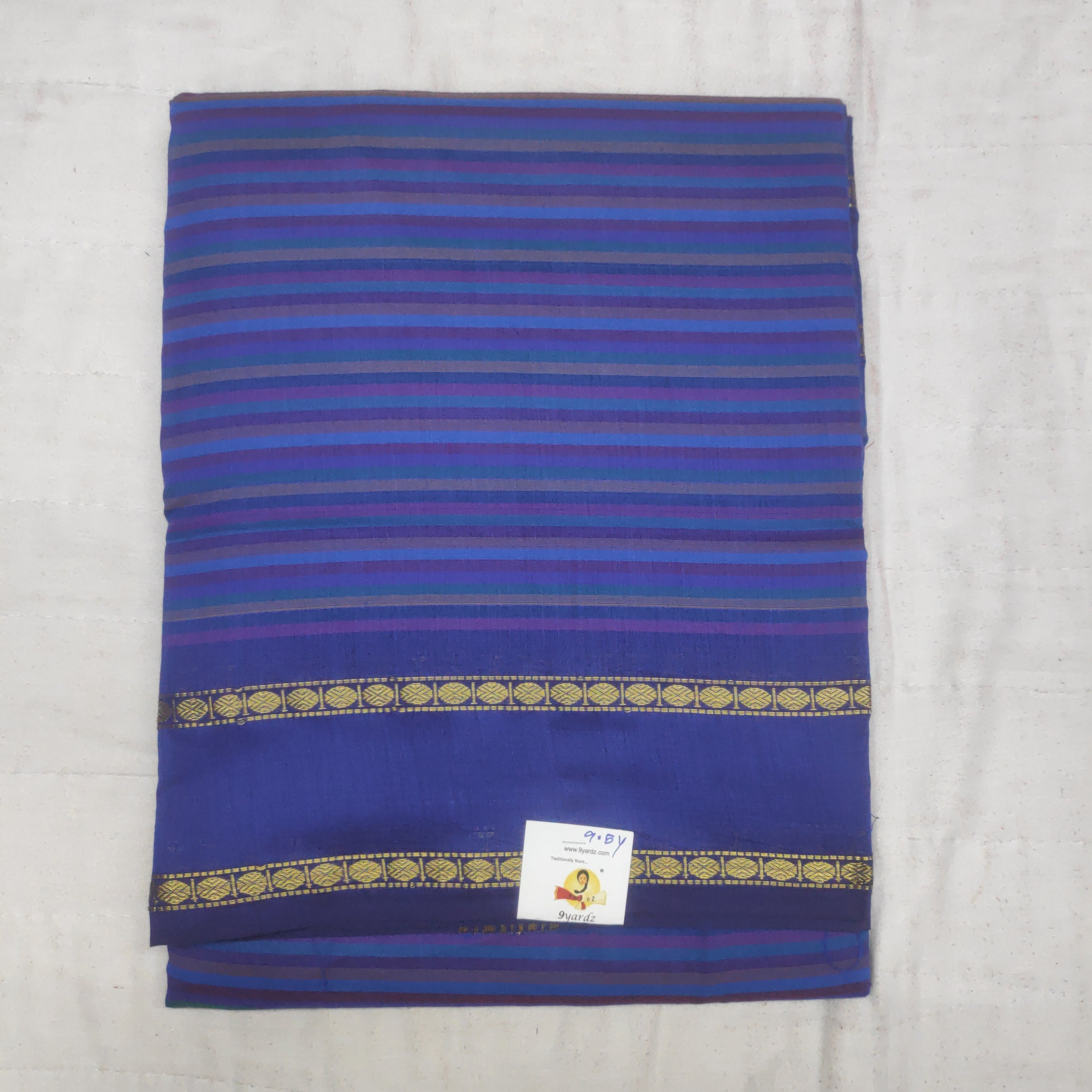 Poly silk 9.5yards madisar striped