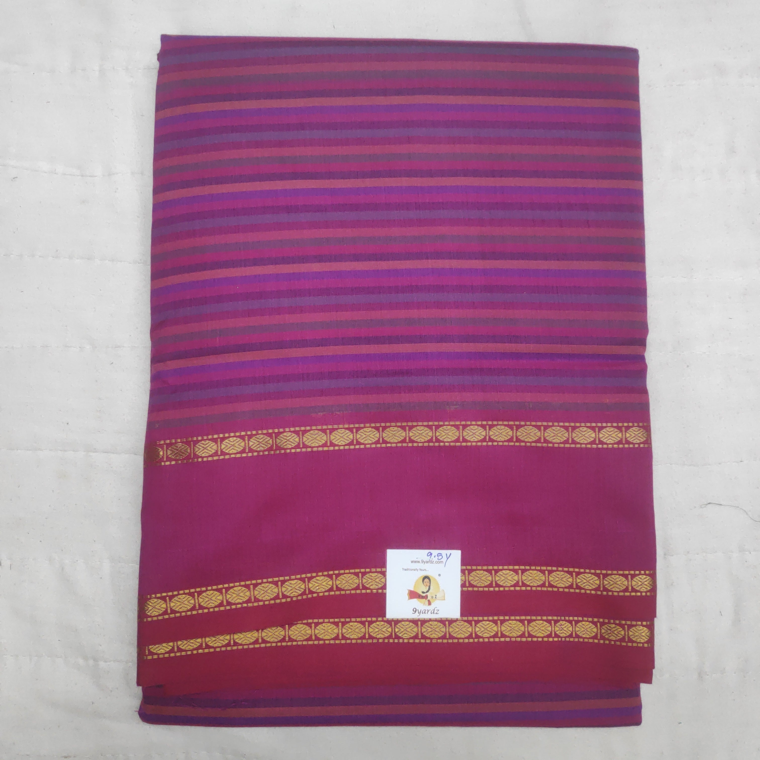 Poly silk 9.5yards madisar striped