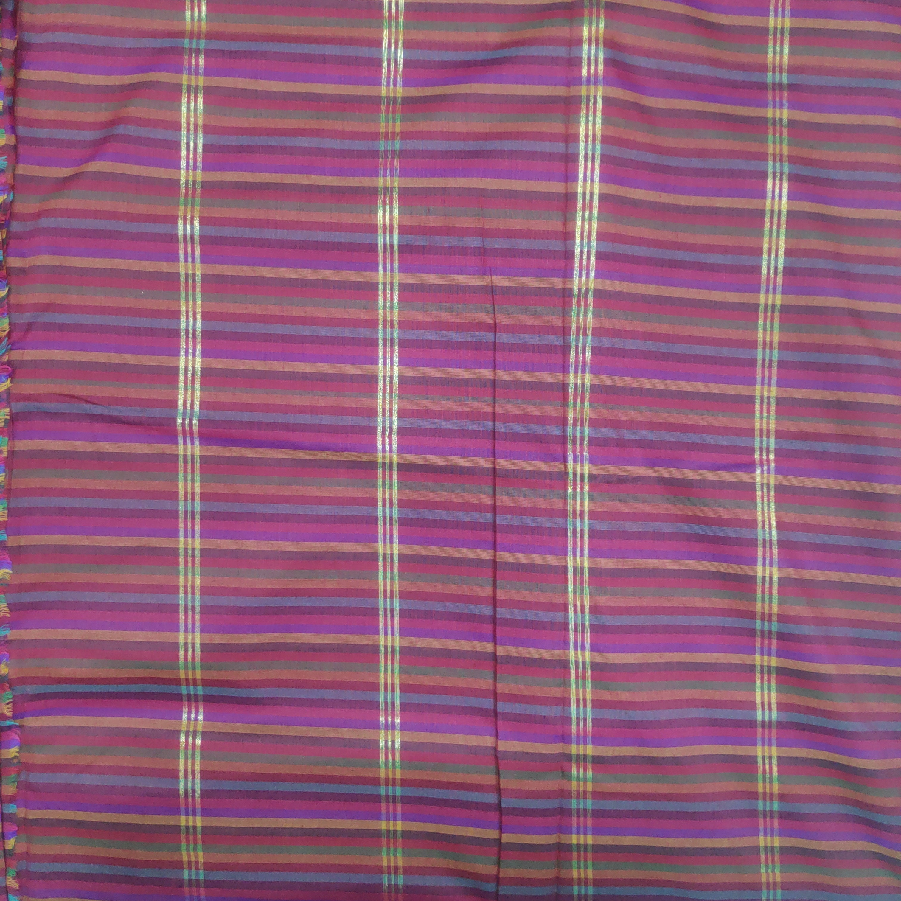 Poly silk 9.5yards madisar striped