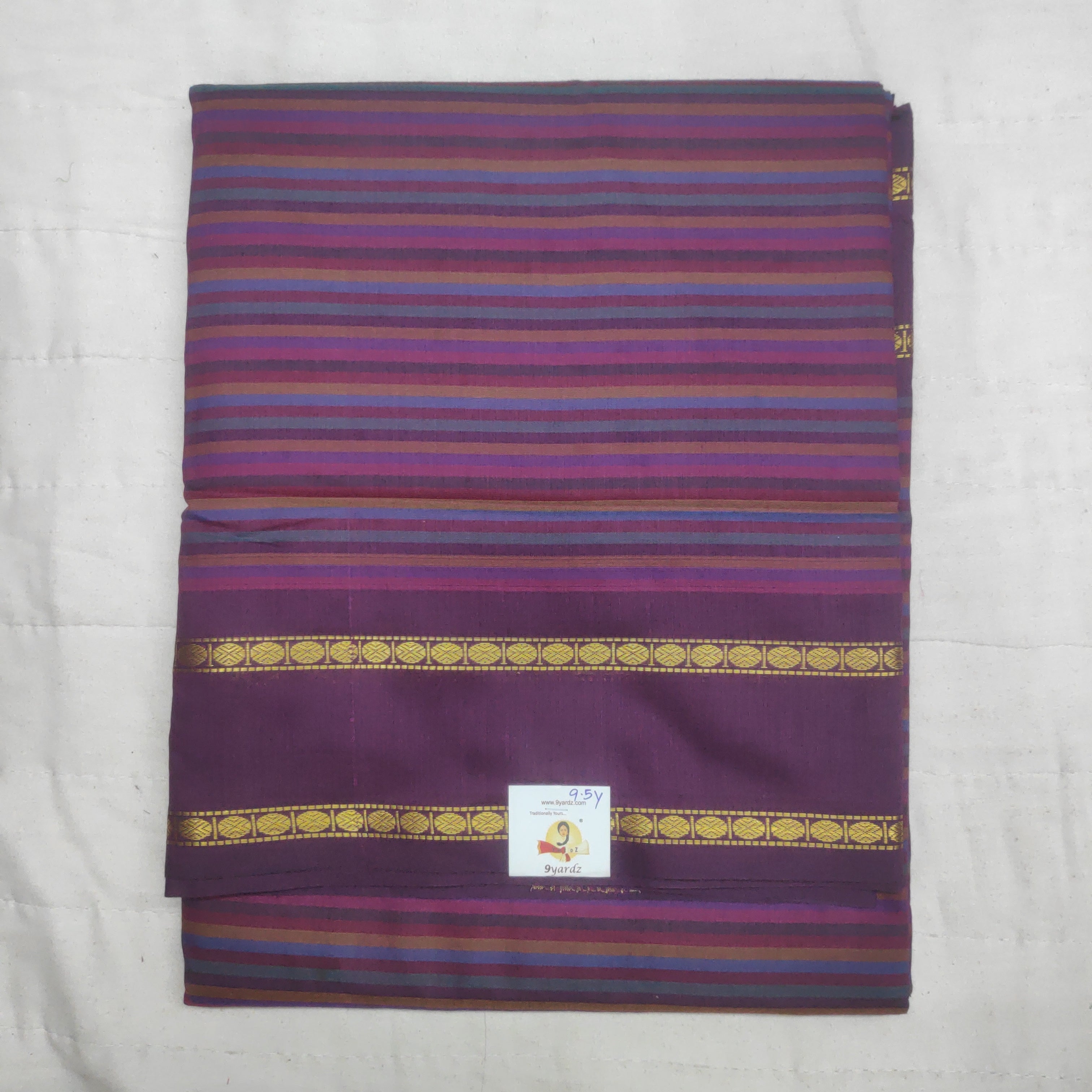 Poly silk 9.5yards madisar striped