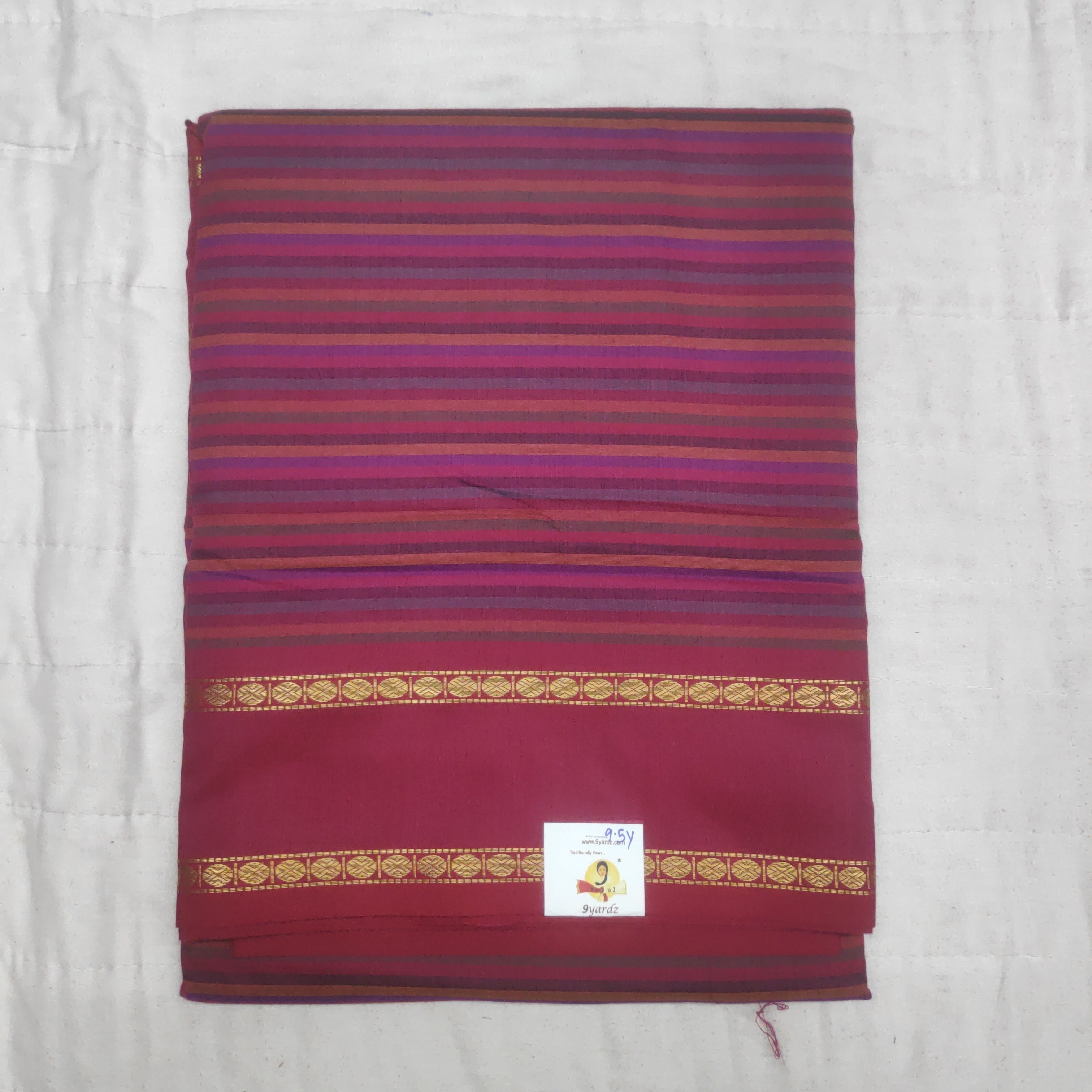 Poly silk 9.5yards madisar striped