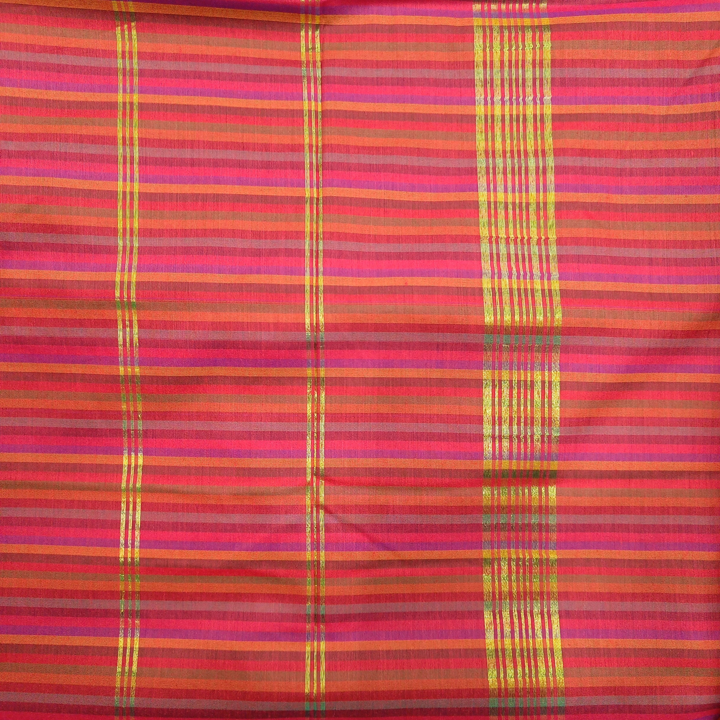 Poly silk 9.5yards madisar striped