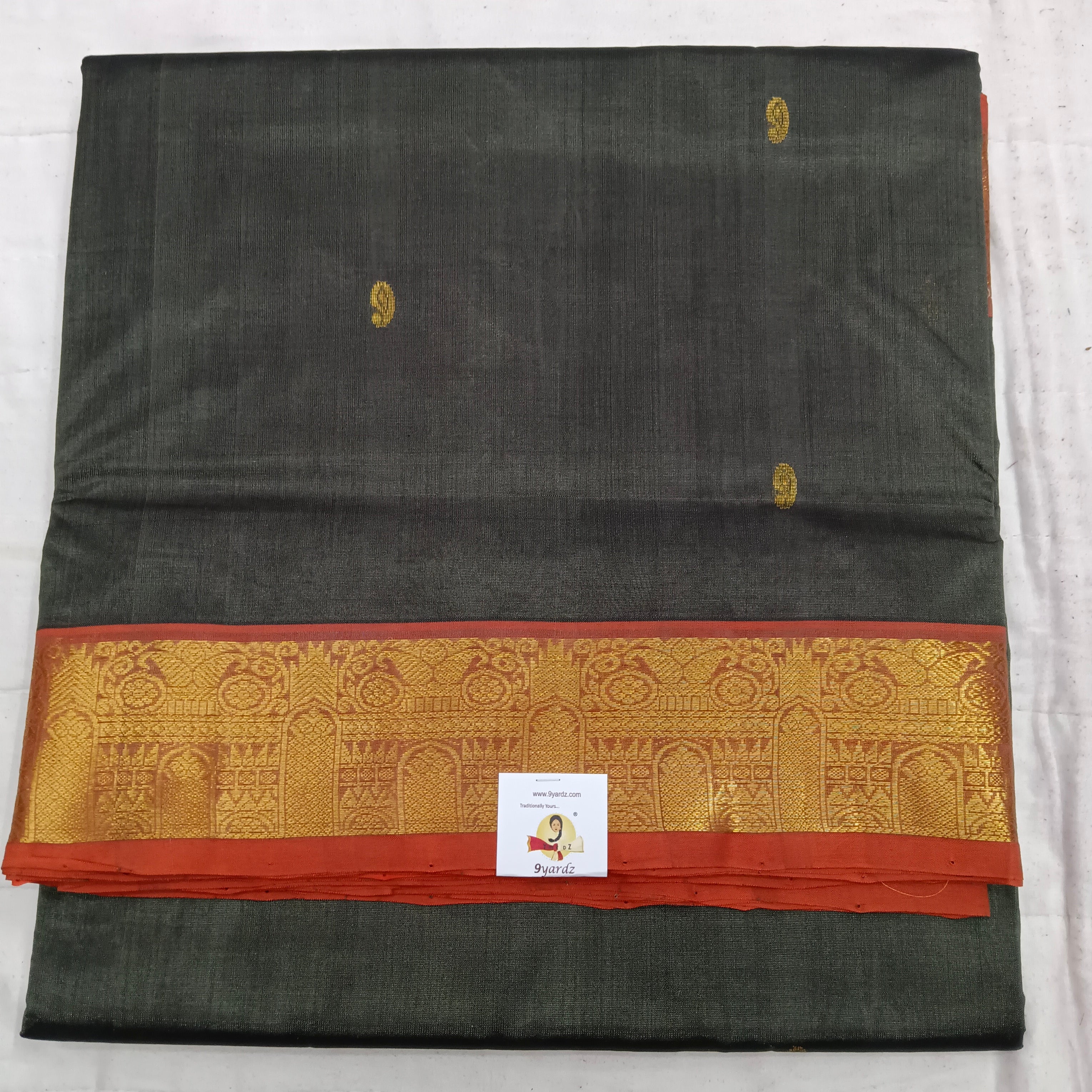 Pure silk cotton with butta -10 yards madisar