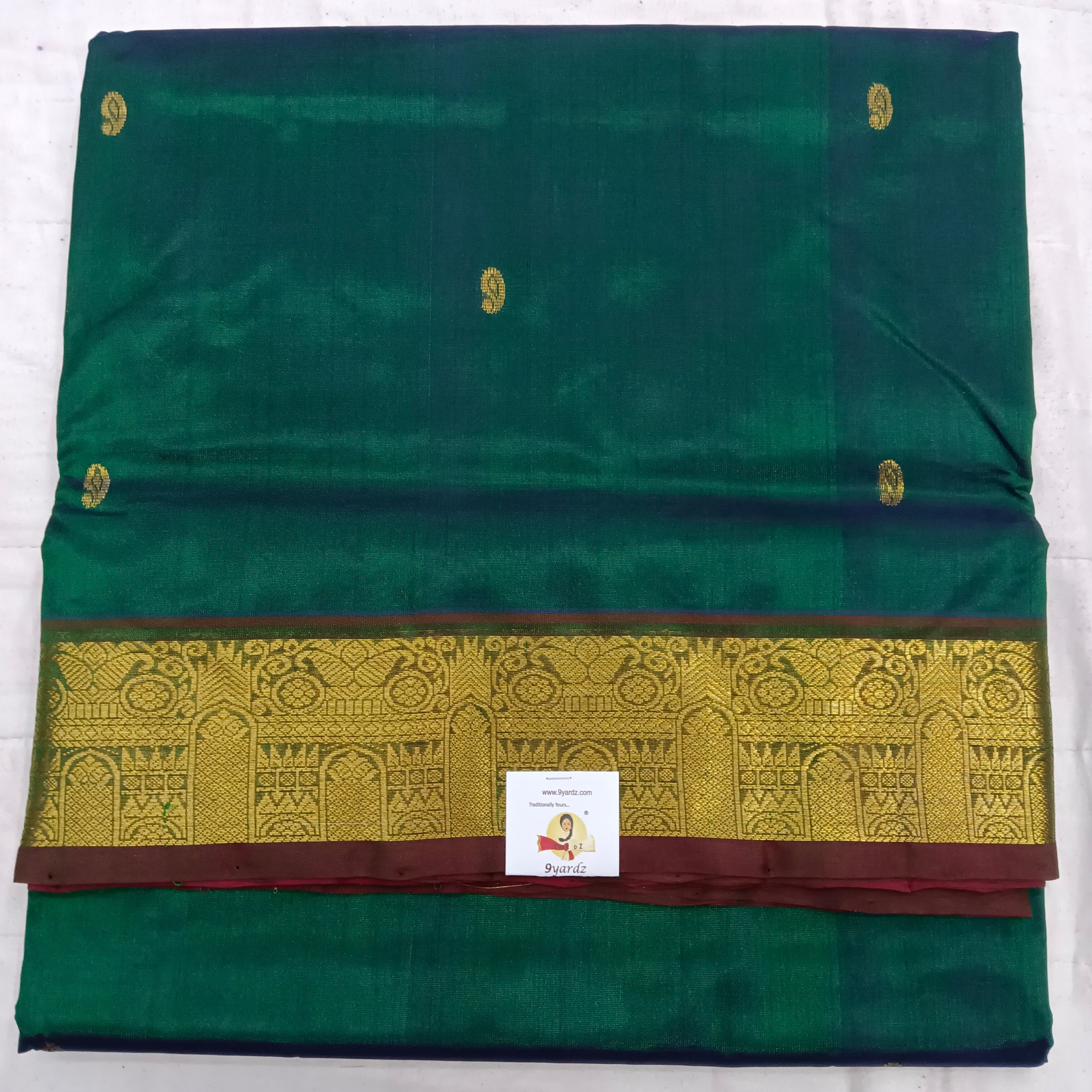 Pure silk cotton with butta -10 yards madisar