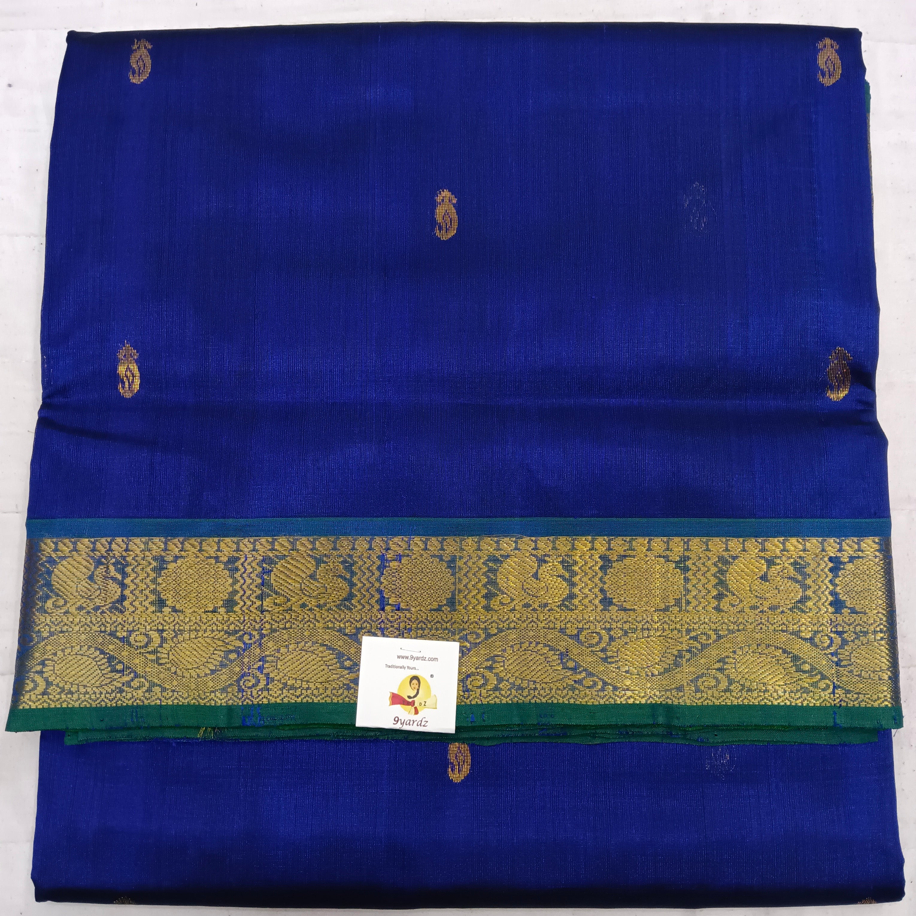 Pure silk cotton with butta -10 yards madisar