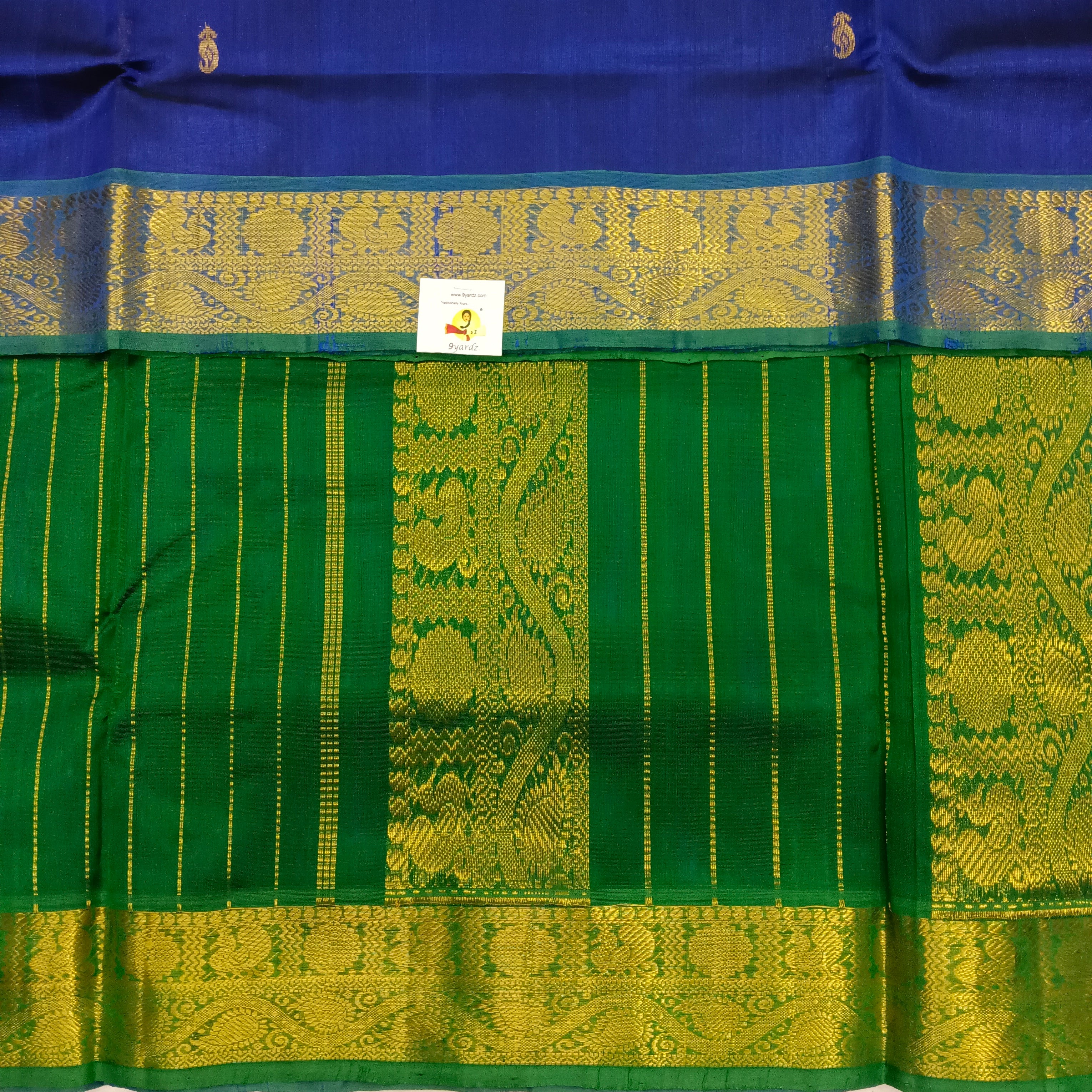 Pure silk cotton with butta -10 yards madisar