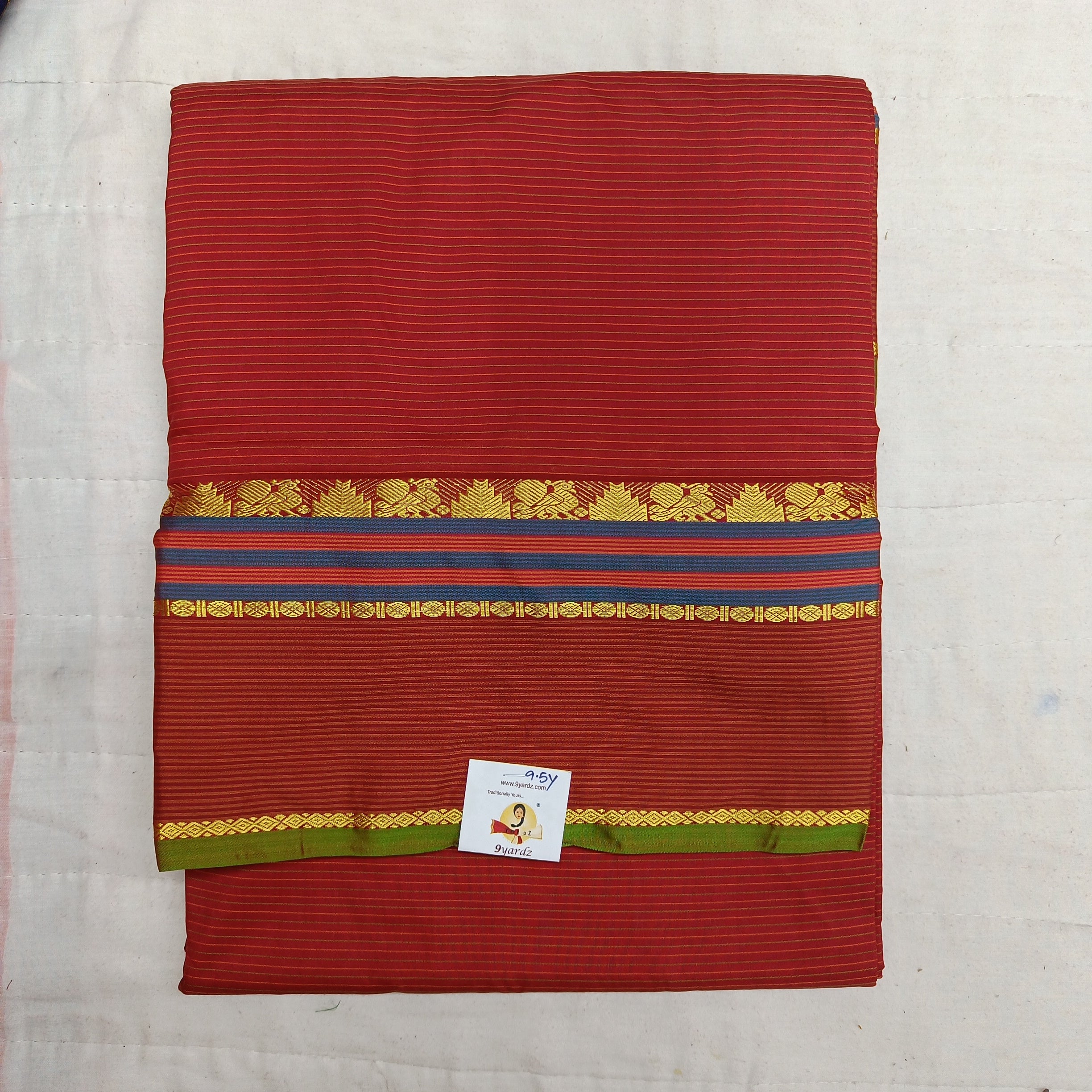 Poly silk 9.5yards madisar striped