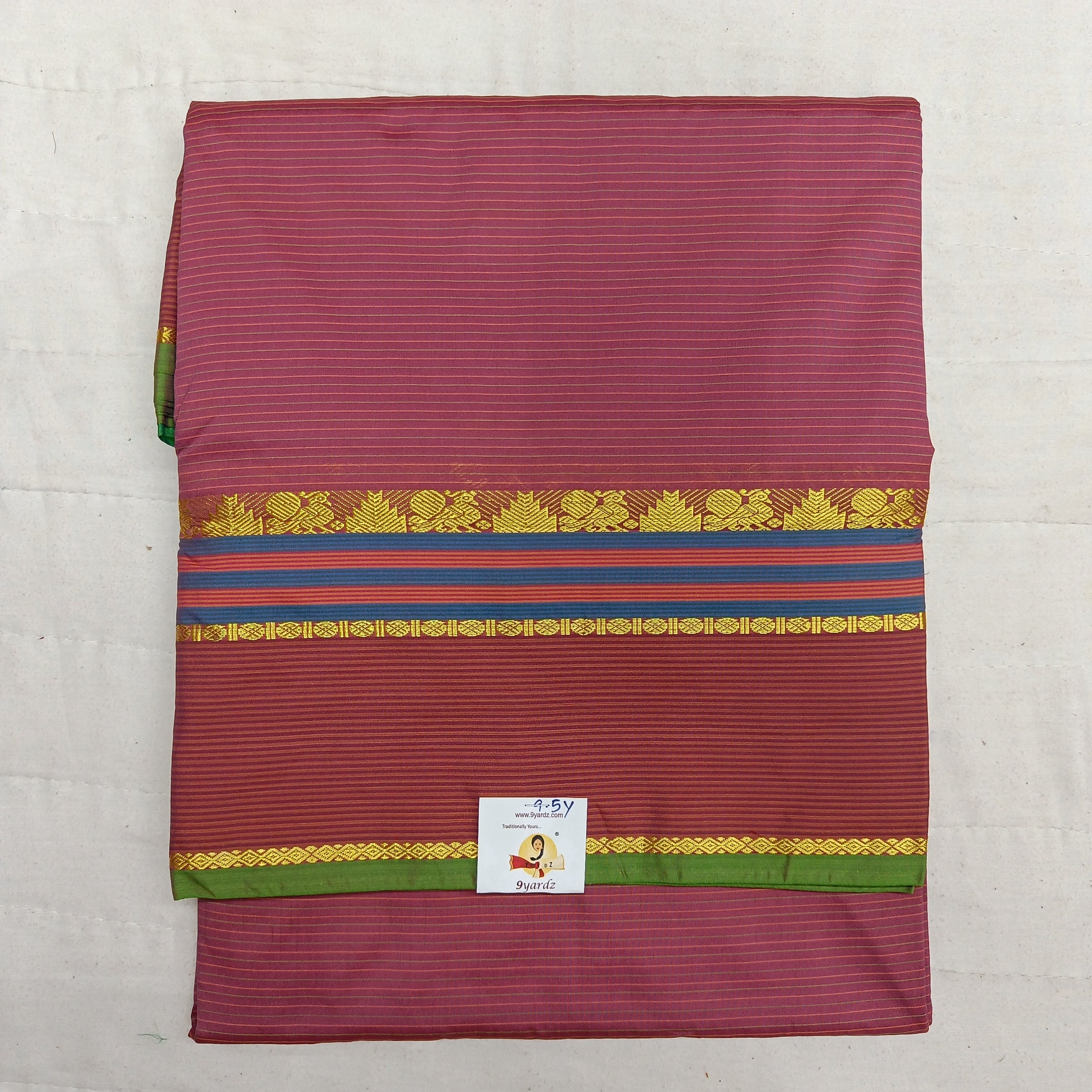 Poly silk 9.5yards madisar striped