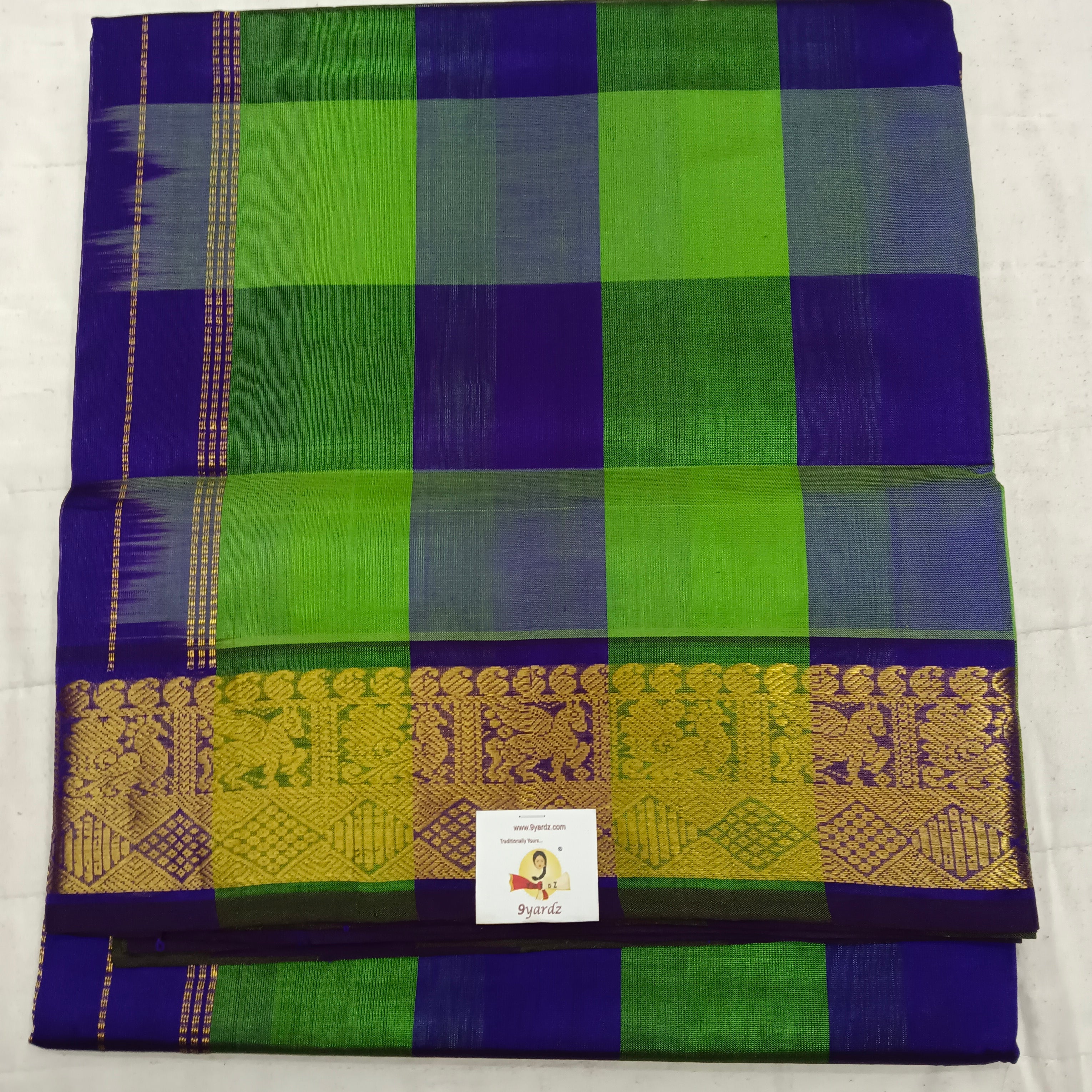 Pure silk cotton zari  Pazhum Pazhamum Check