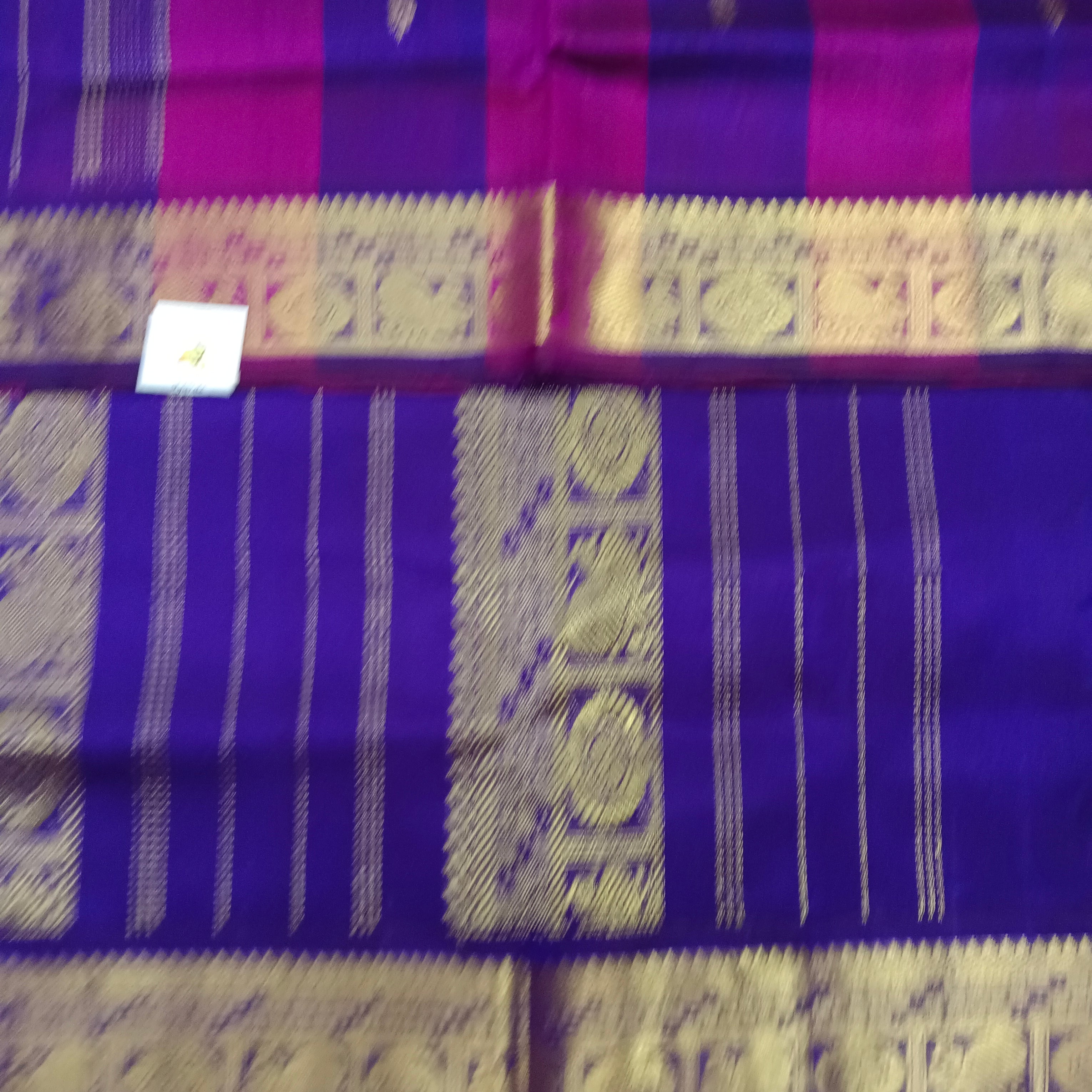 Pure silk cotton zari  Pazhum Pazhamum Check