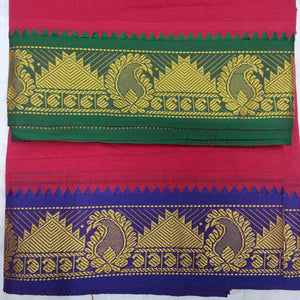 Cotton Colour Dhothi 9*5 3 inch zari border