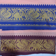 Load image into Gallery viewer, Cotton Colour  Dhothi 9*5 3 inch Zari border