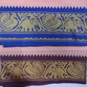 Cotton Colour  Dhothi 9*5 3 inch Zari border