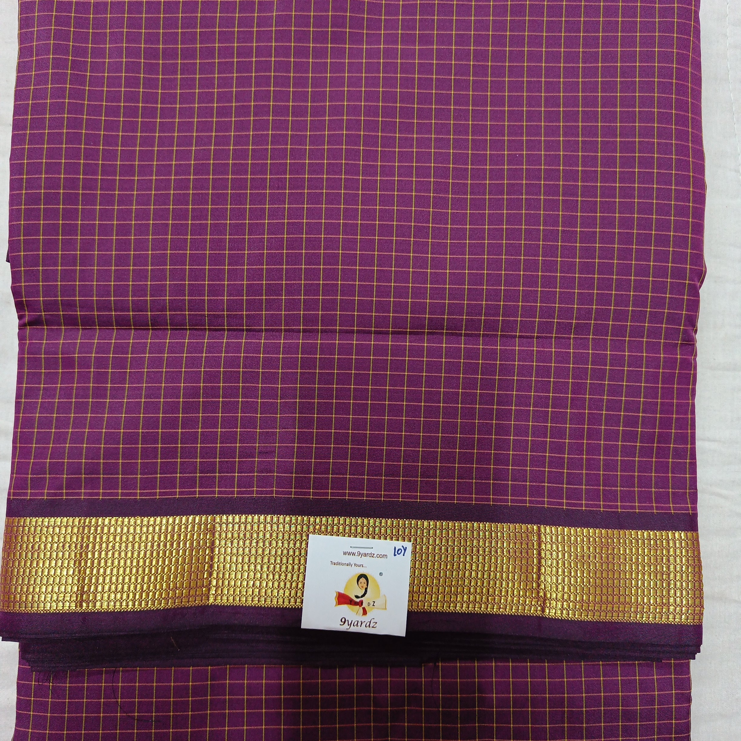 Poly silk 10yards madisar checked
