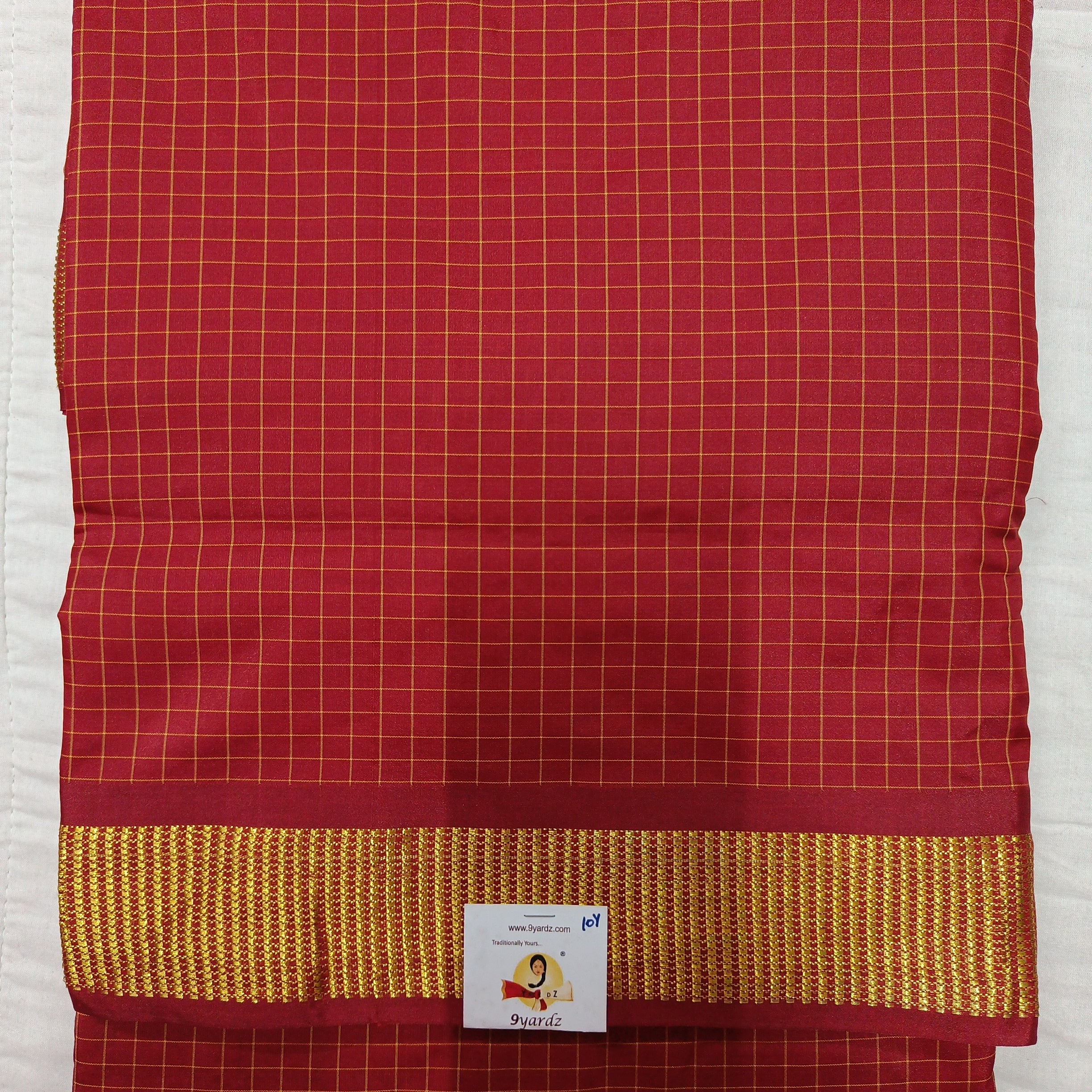 Poly silk 10yards madisar checked