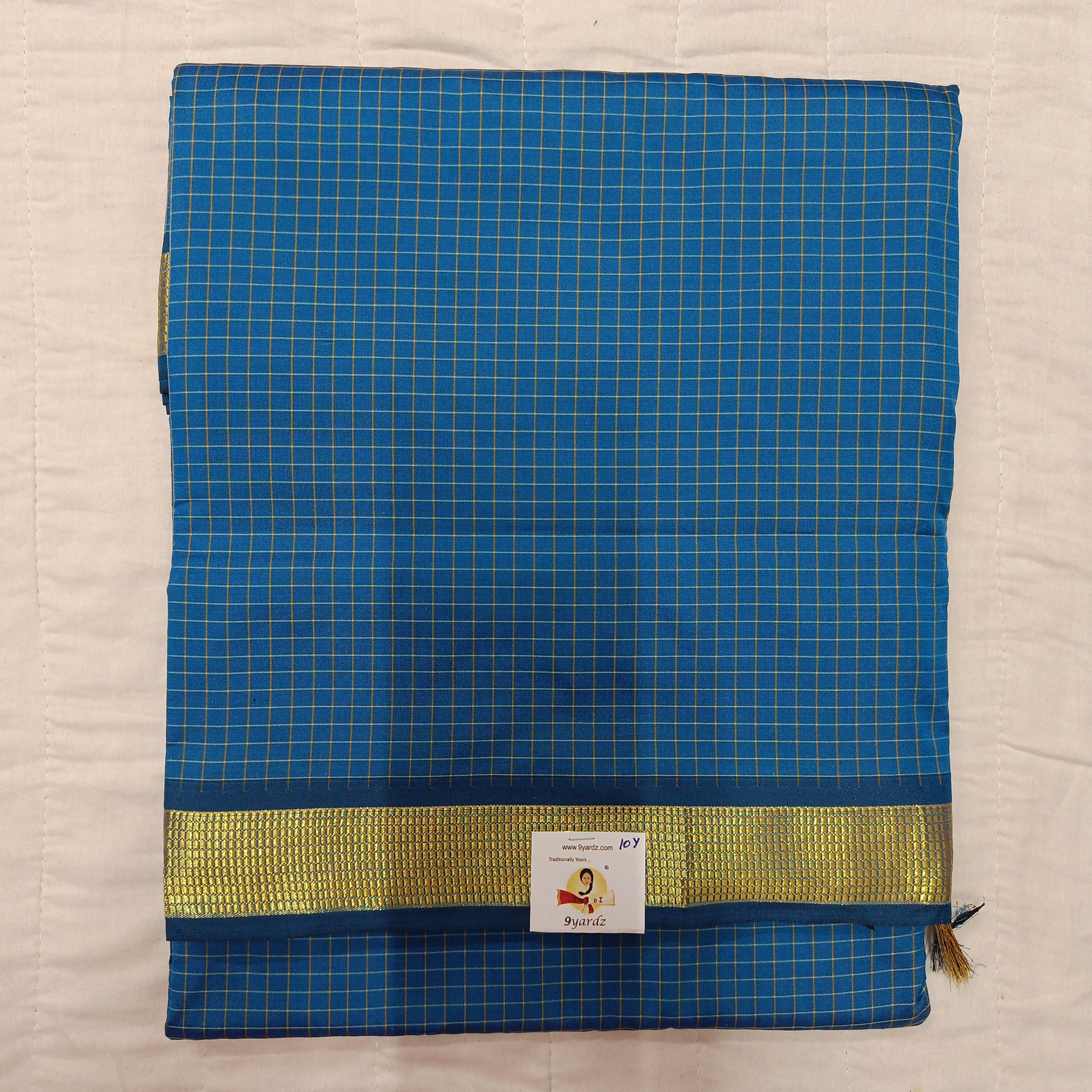 Poly silk 10yards madisar checked