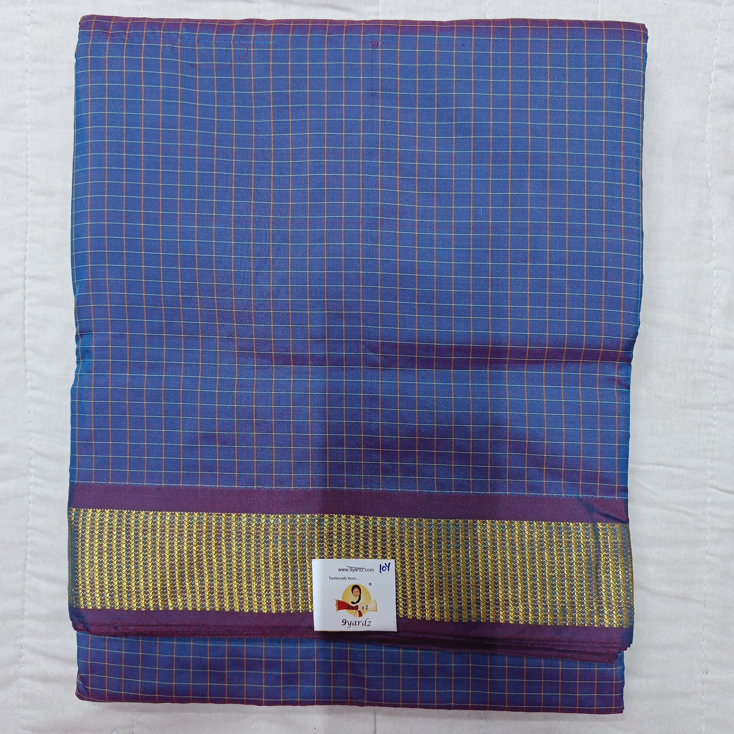 Poly silk 10yards madisar checked