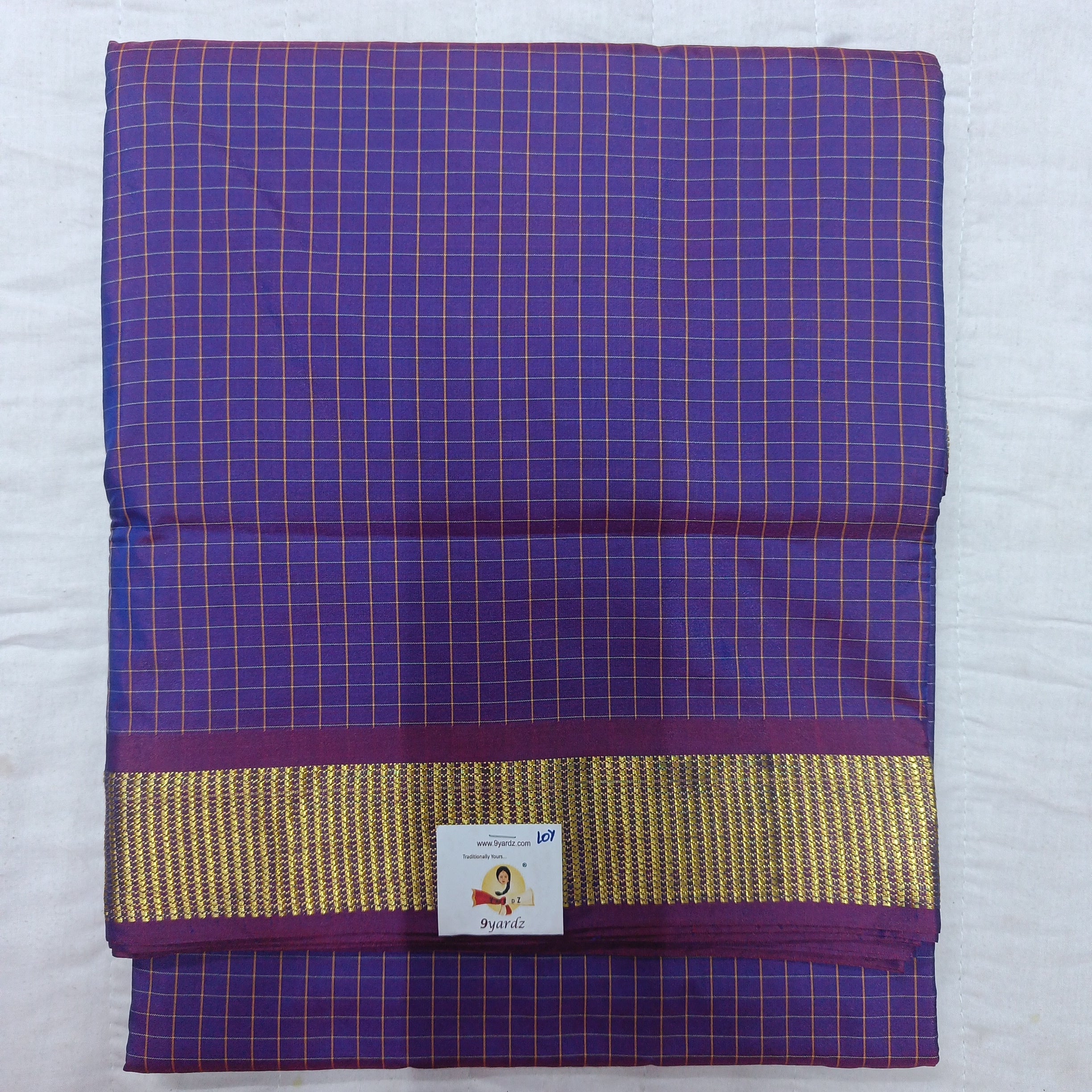 Poly silk 10yards madisar checked