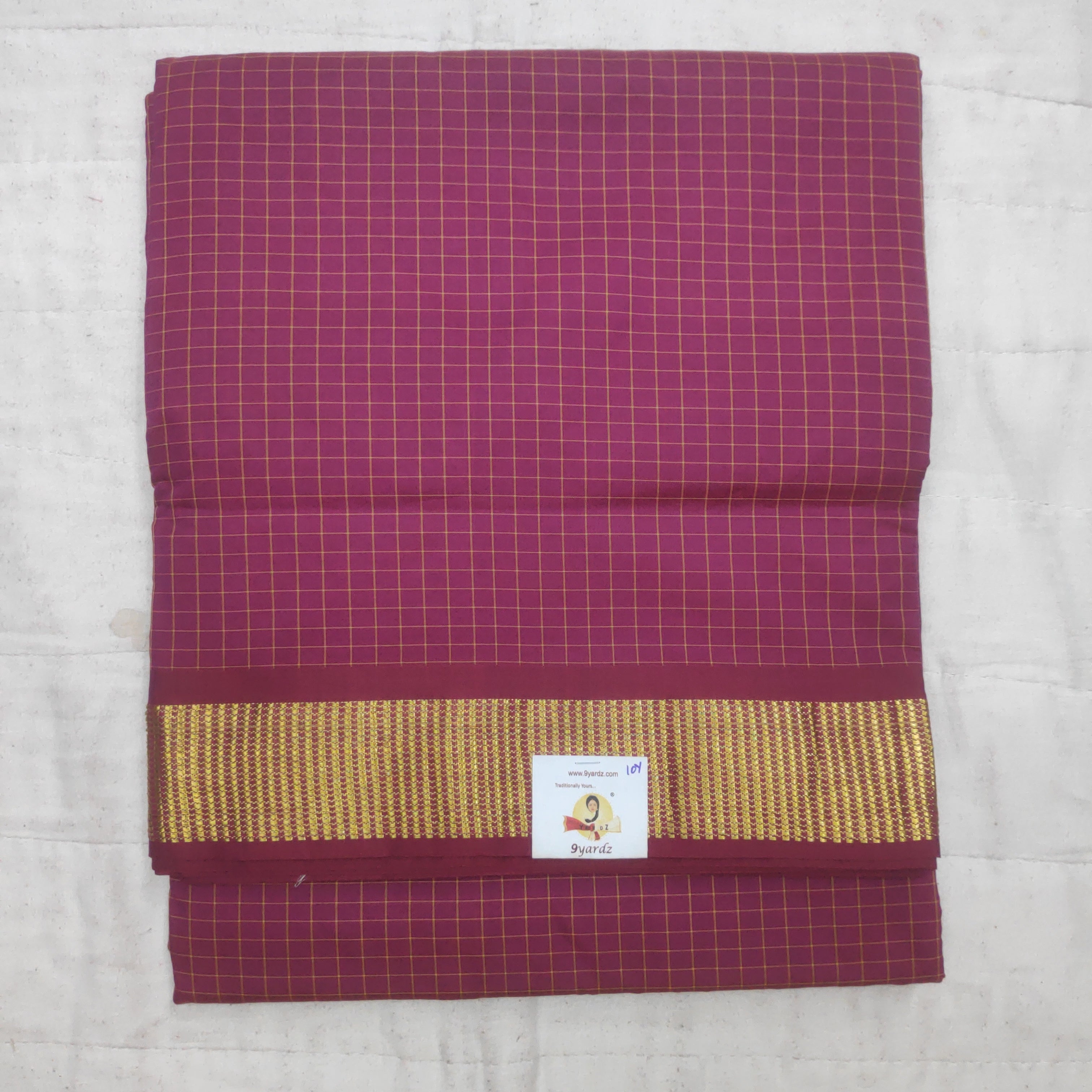 Poly silk 10yards madisar checked