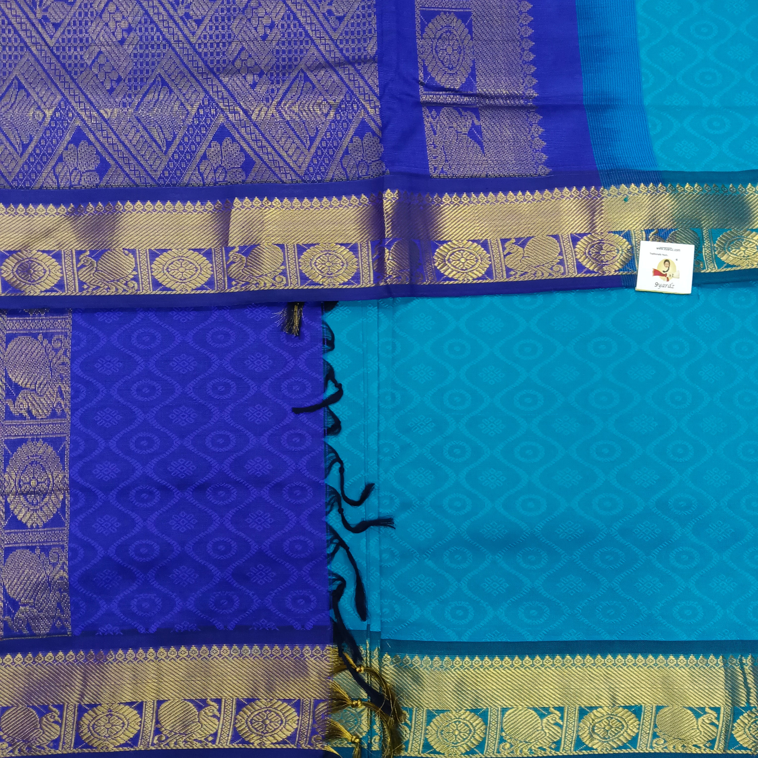 Semi Art Silk cotton Madisar Embossed