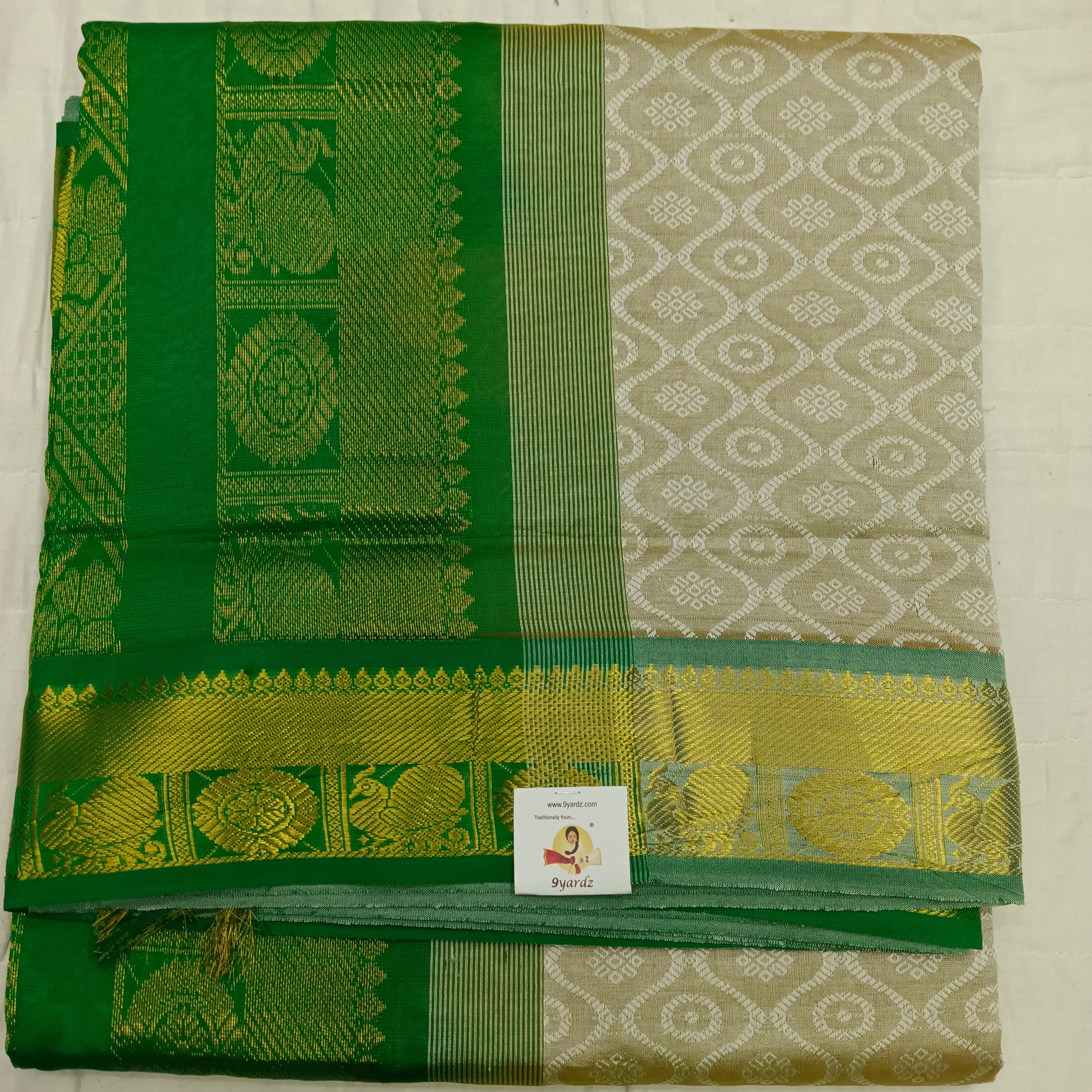 Semi Art Silk cotton Madisar Embossed
