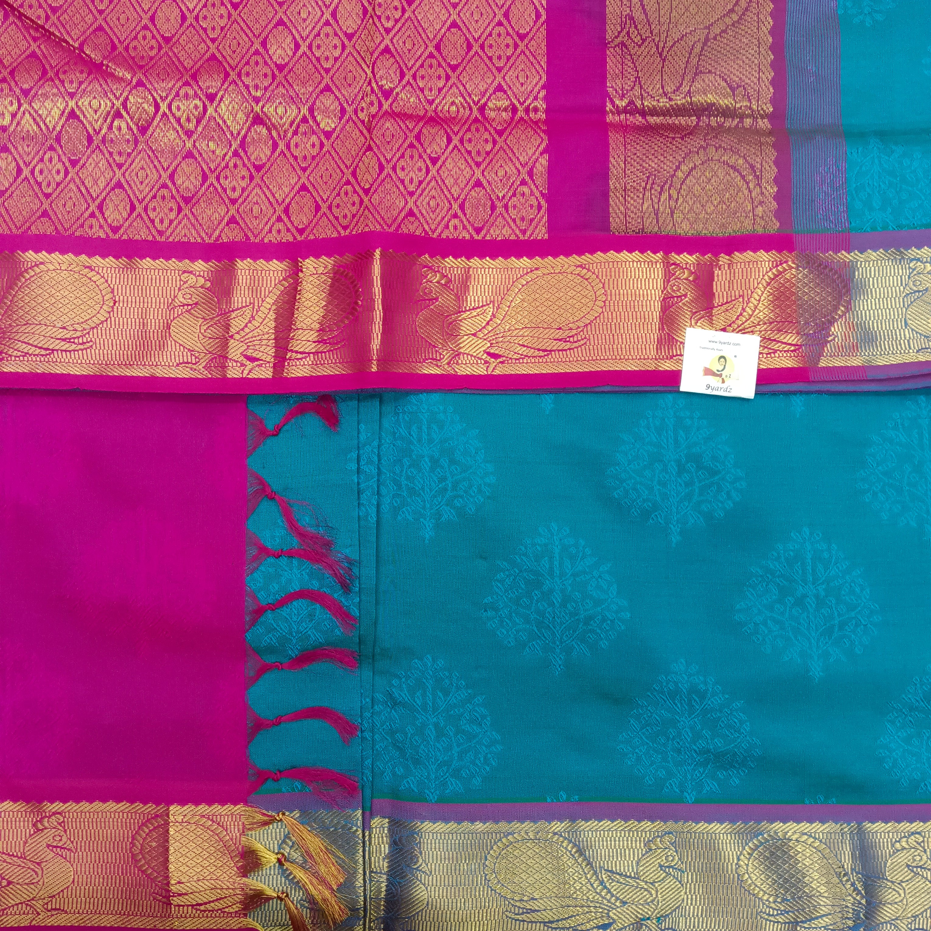 Semi Art Silk cotton Madisar Embossed