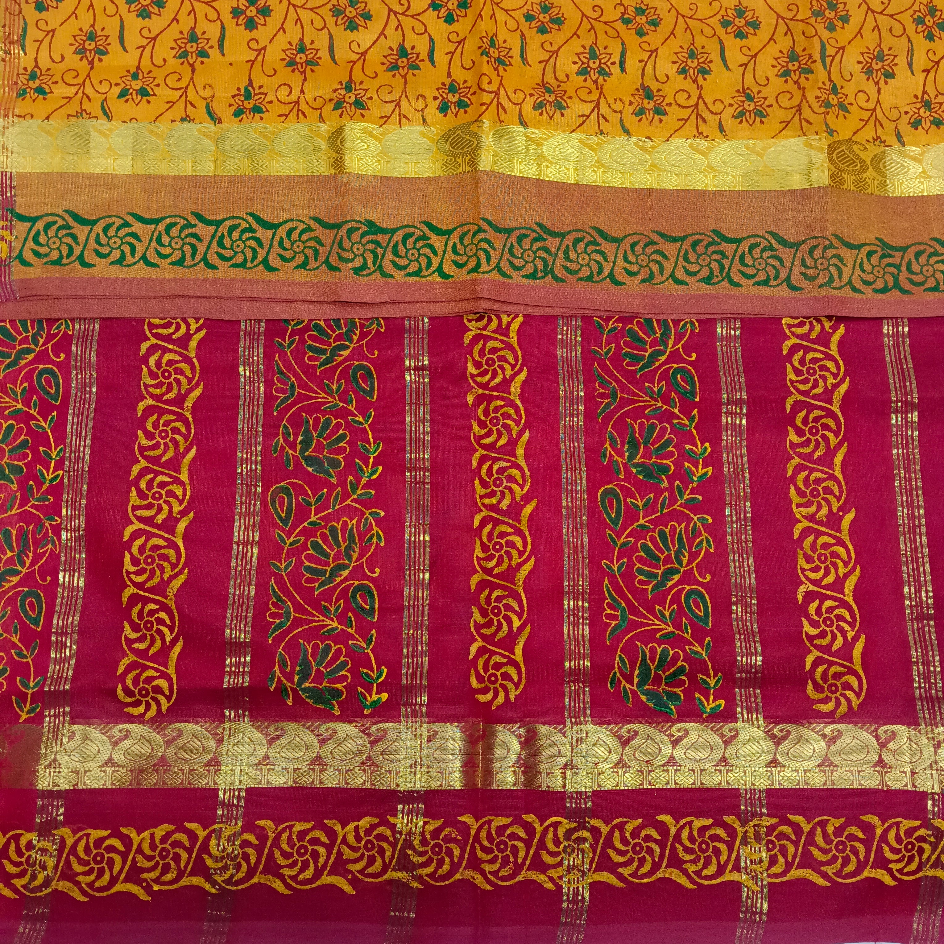 Printed Pure silk cotton 6 yards
