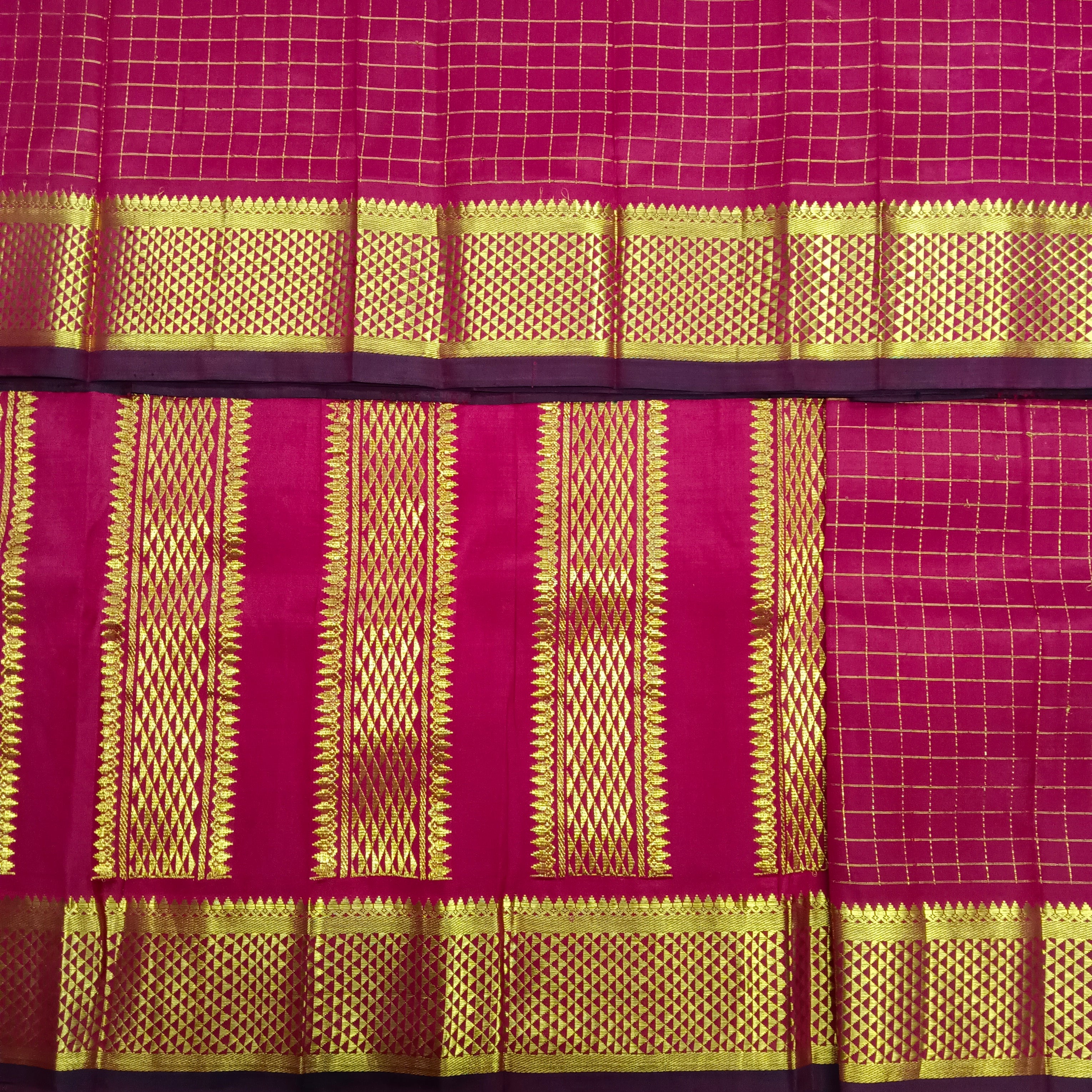 Pure silk Checked 10yardz