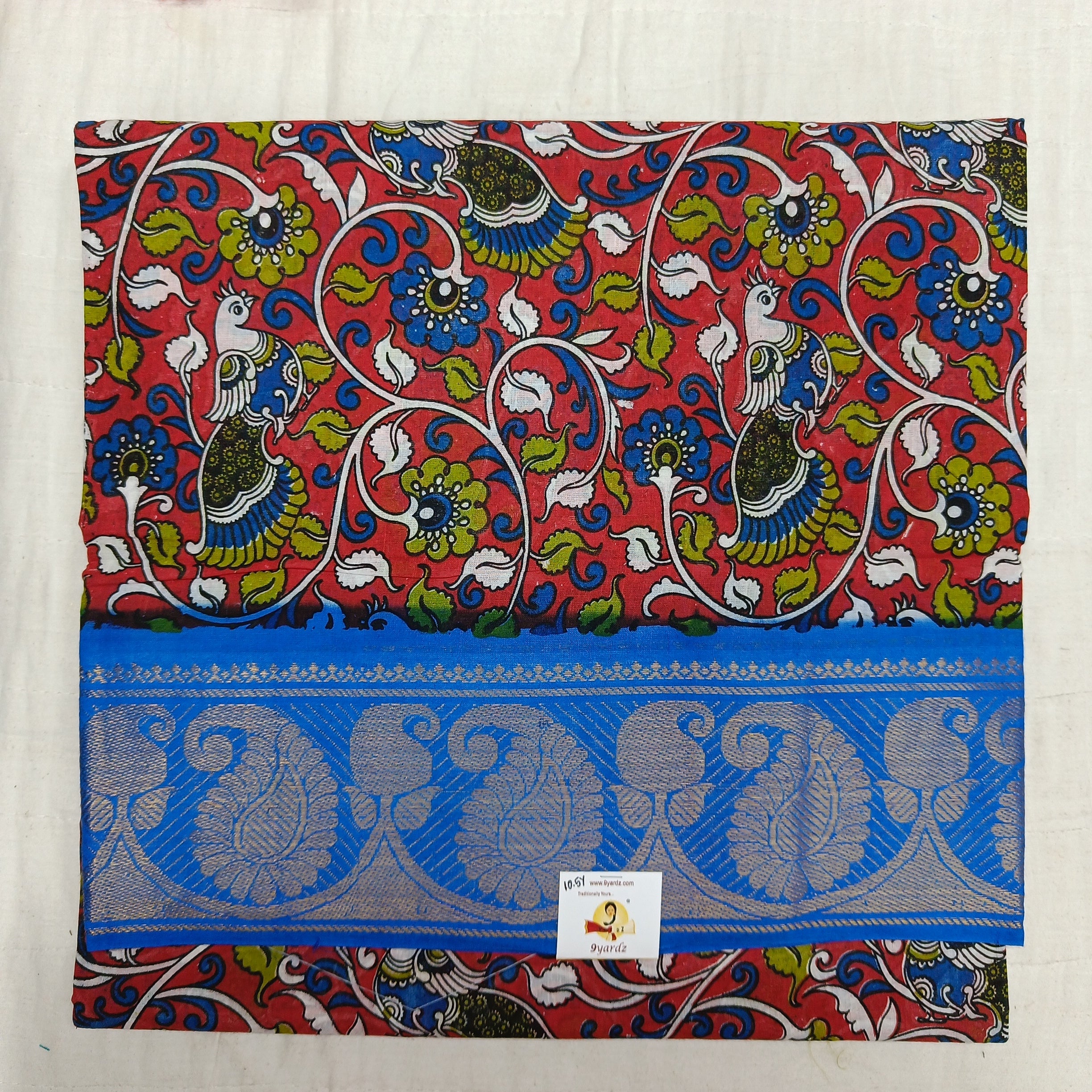 Sungudi kalamkari 10.5 yards