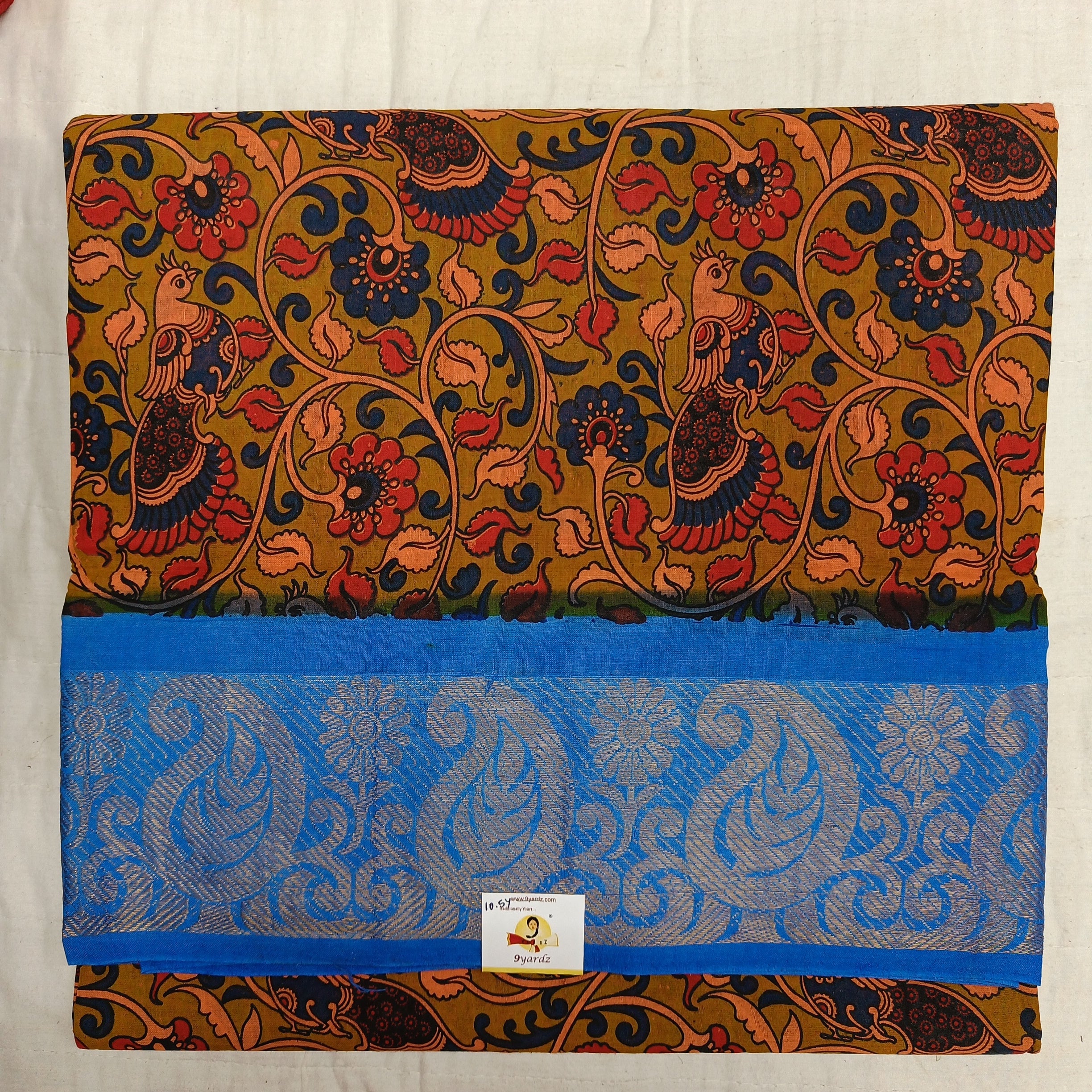 Sungudi kalamkari 10.5 yards