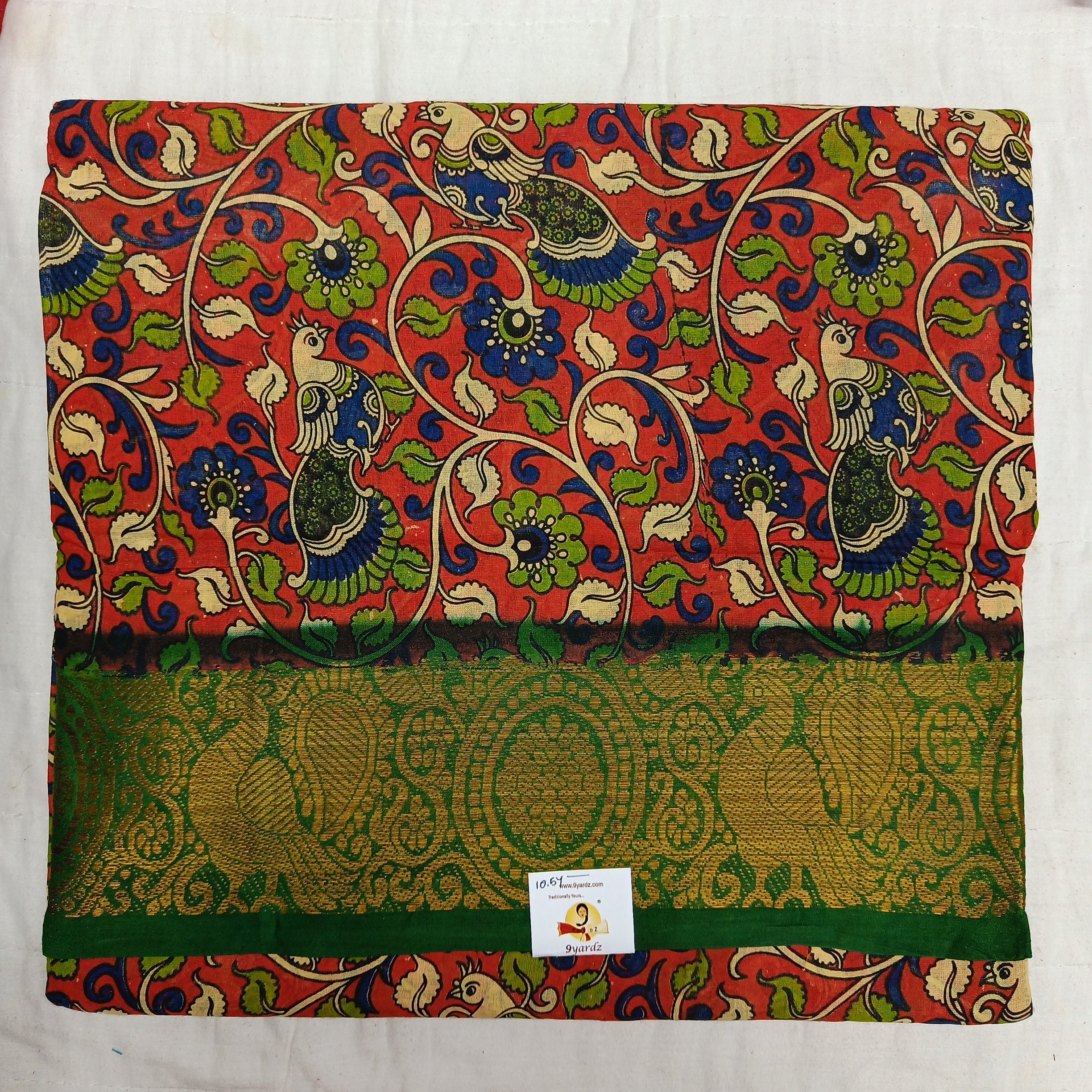Sungudi kalamkari 10.5 yards