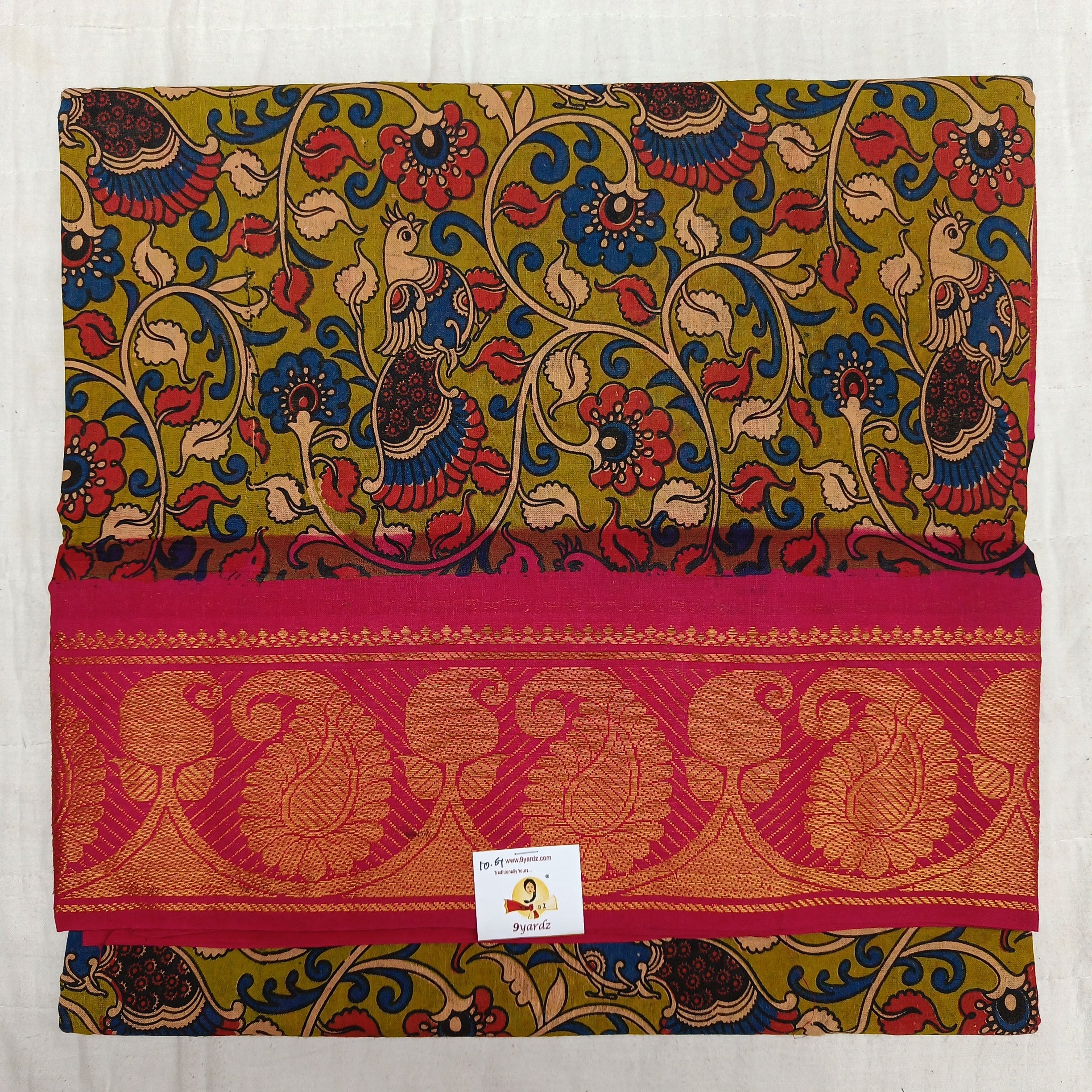 Sungudi kalamkari 10.5 yards