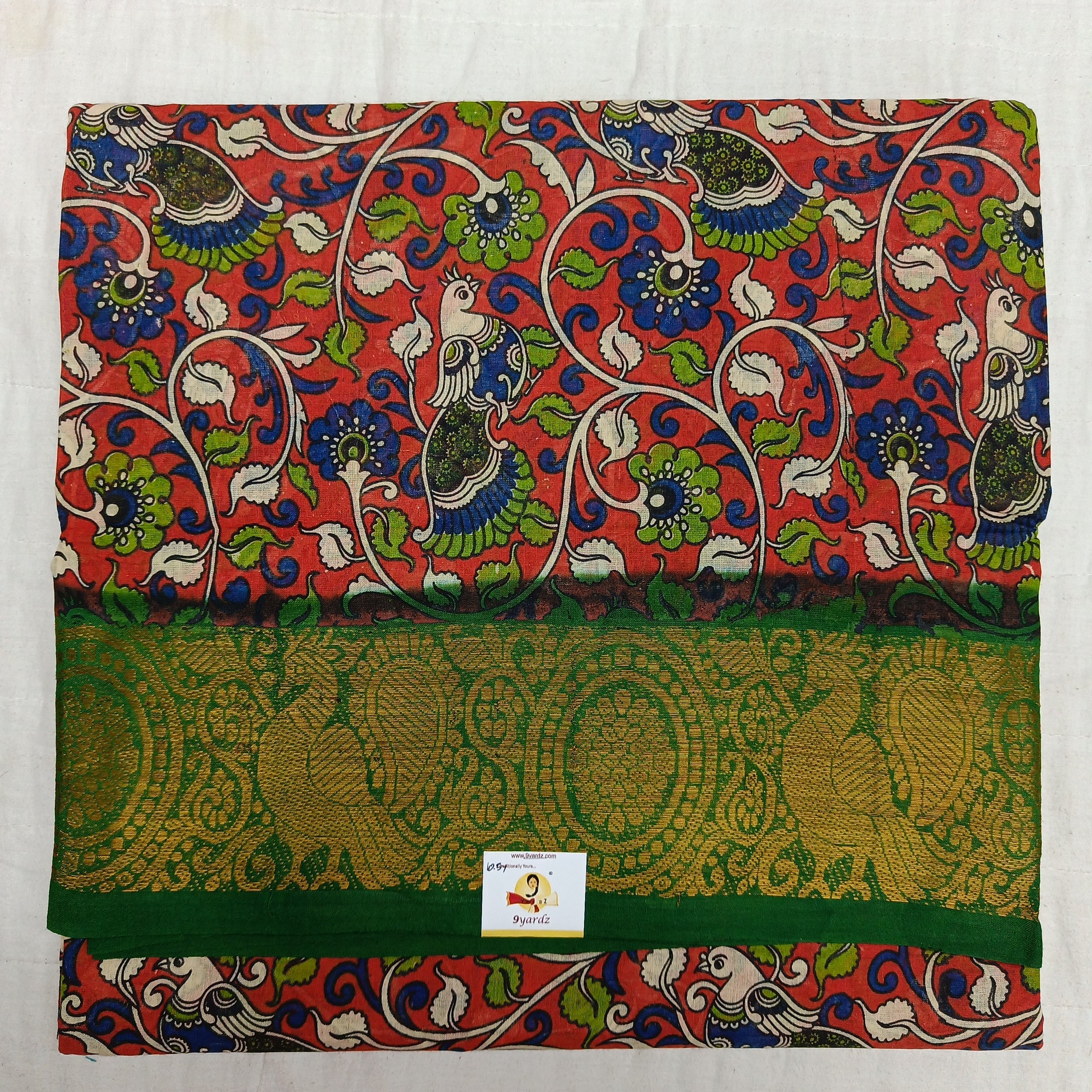 Sungudi kalamkari 10.5 yards