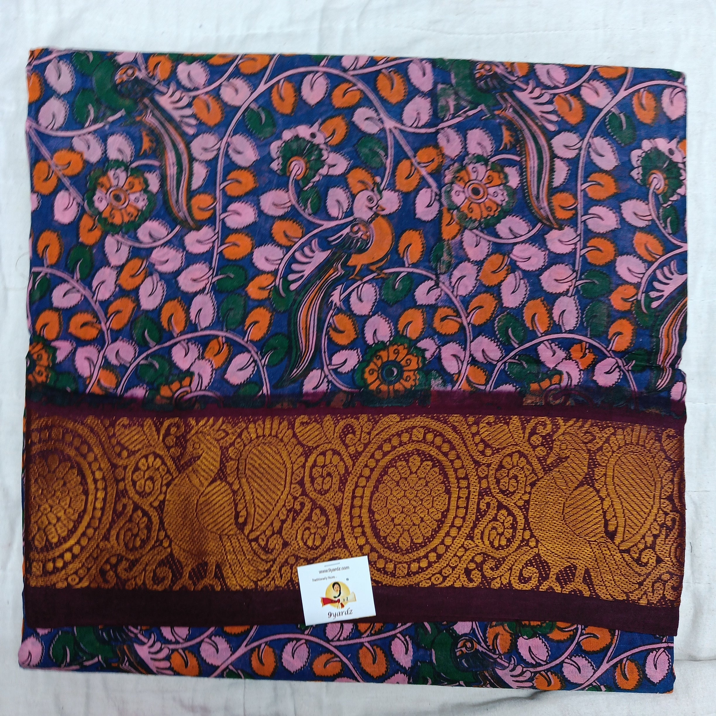 Sungudi kalamkari 10.5 yards