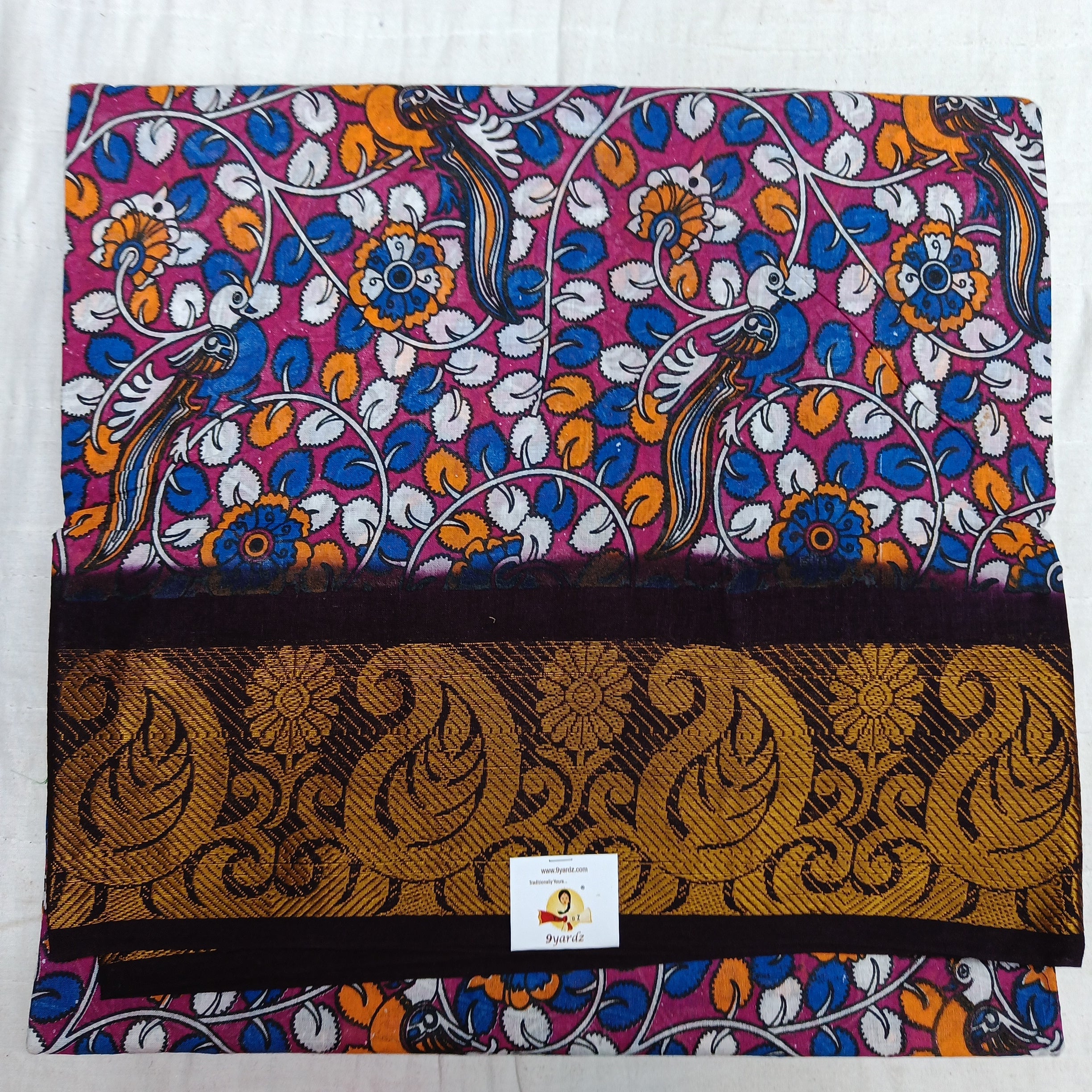 Sungudi kalamkari 10.5 yards